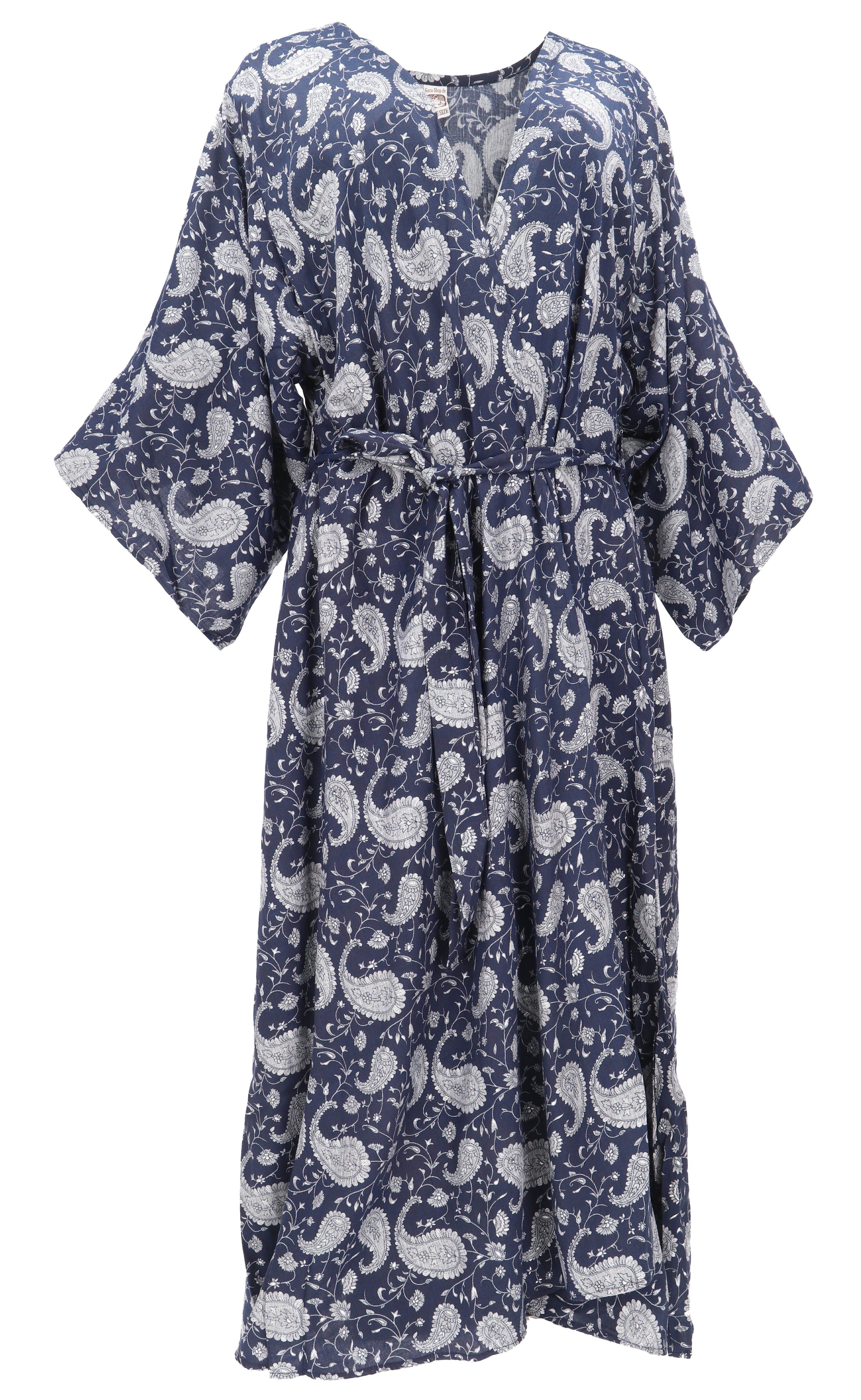 Guru-Shop Kimono Langer Kimono im Japan Style, Kimono Mantel,.., alternative Bekleidung