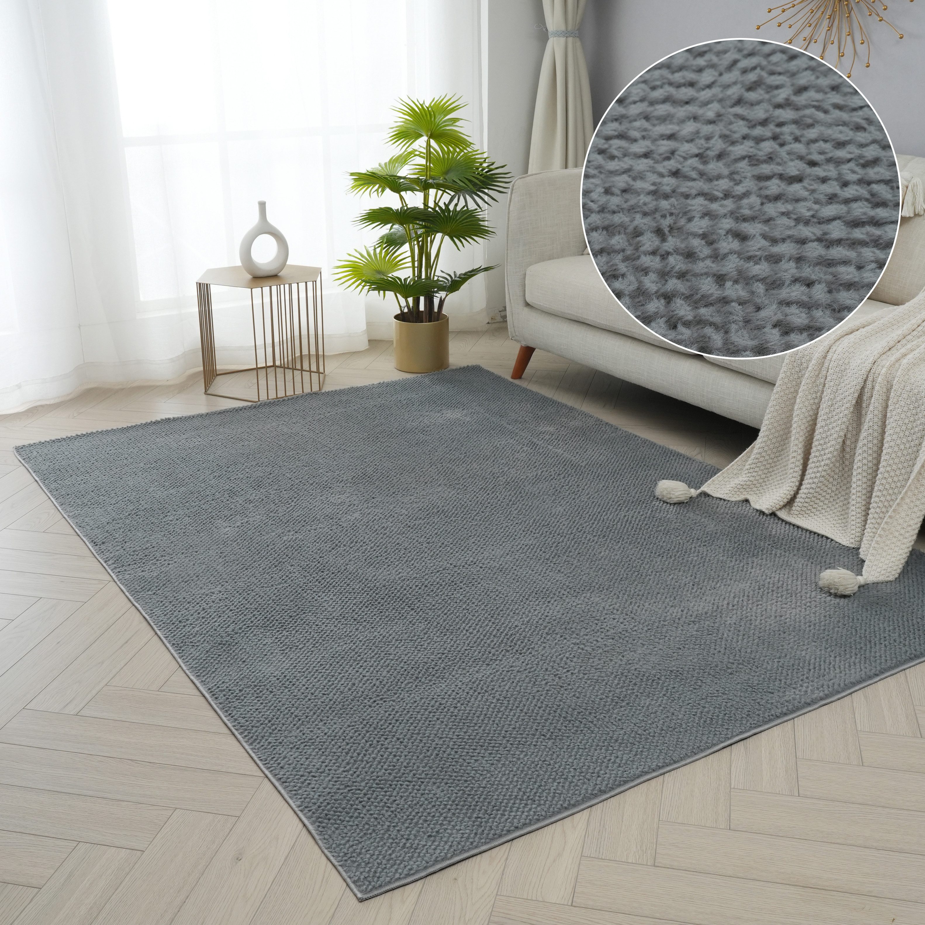 my home Fellteppich Valeria Rabbit mit günstig online kaufen