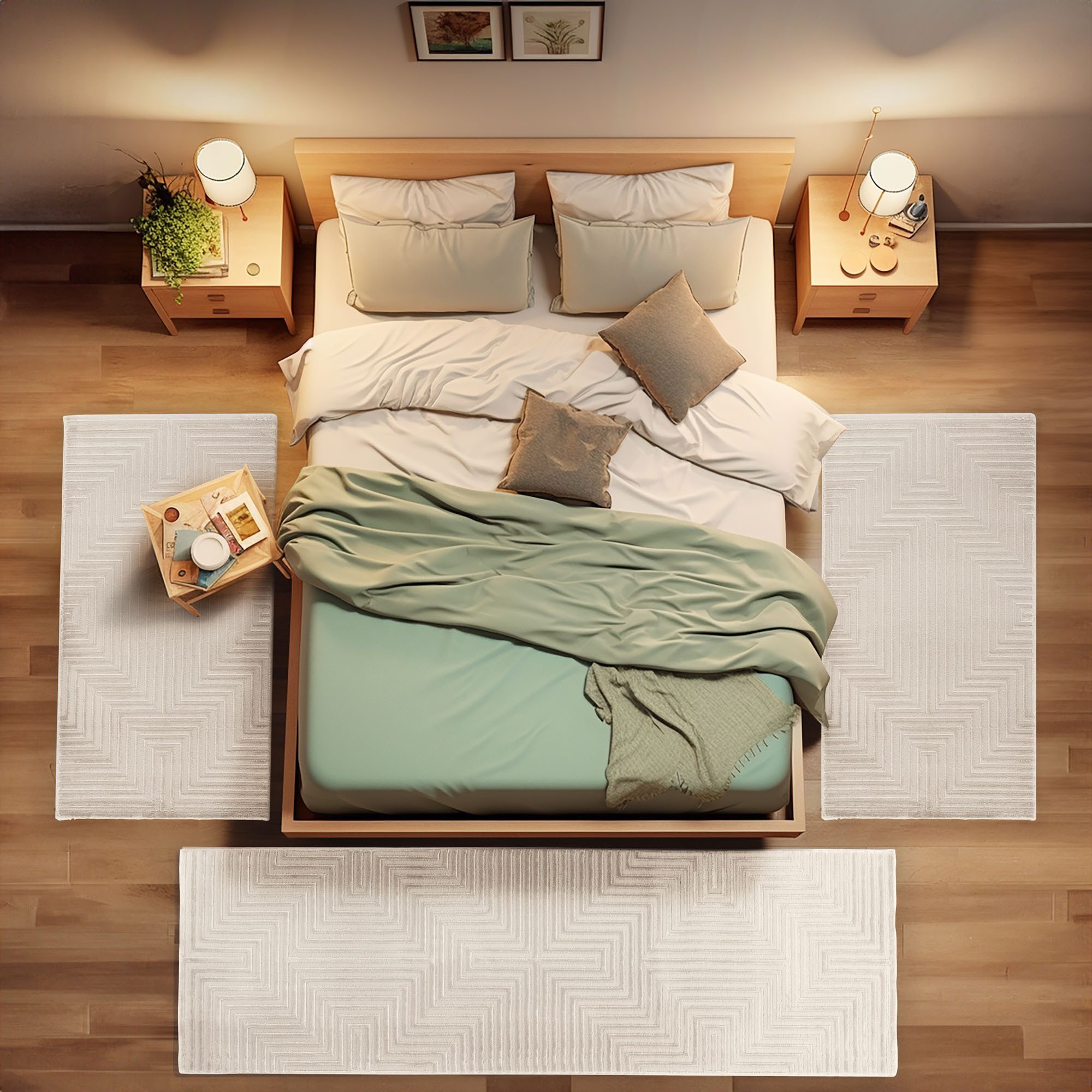 Carpettex Kurzflor-Bettumrandung Skandinavisches Boho Muster, Höhe günstig online kaufen