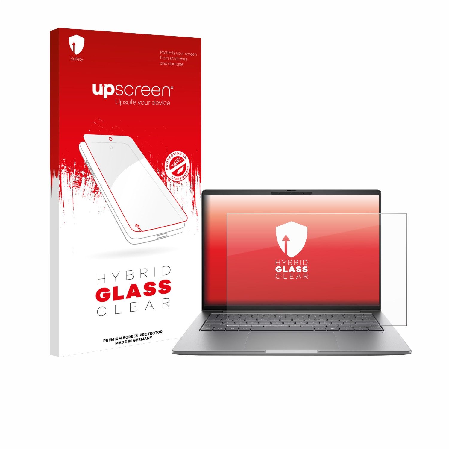 upscreen Displayschutzglas Folie für HP ZBook 8 G1a 14", Schutzfolie Glas Panzer Display Schutz klar