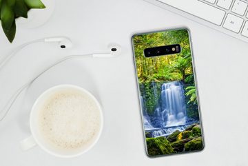 MuchoWow Handyhülle Dschungel - Wasserfall - Australien - Pflanzen - Natur, Phone Case, Handyhülle Samsung Galaxy S10, Silikon, Schutzhülle