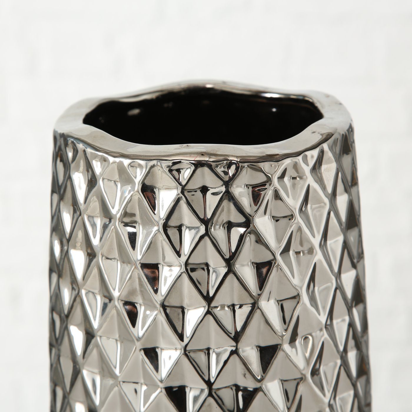 Set Keramik" in Vase 2er "aus Bodenvase Blumenvase BOLTZE silber,