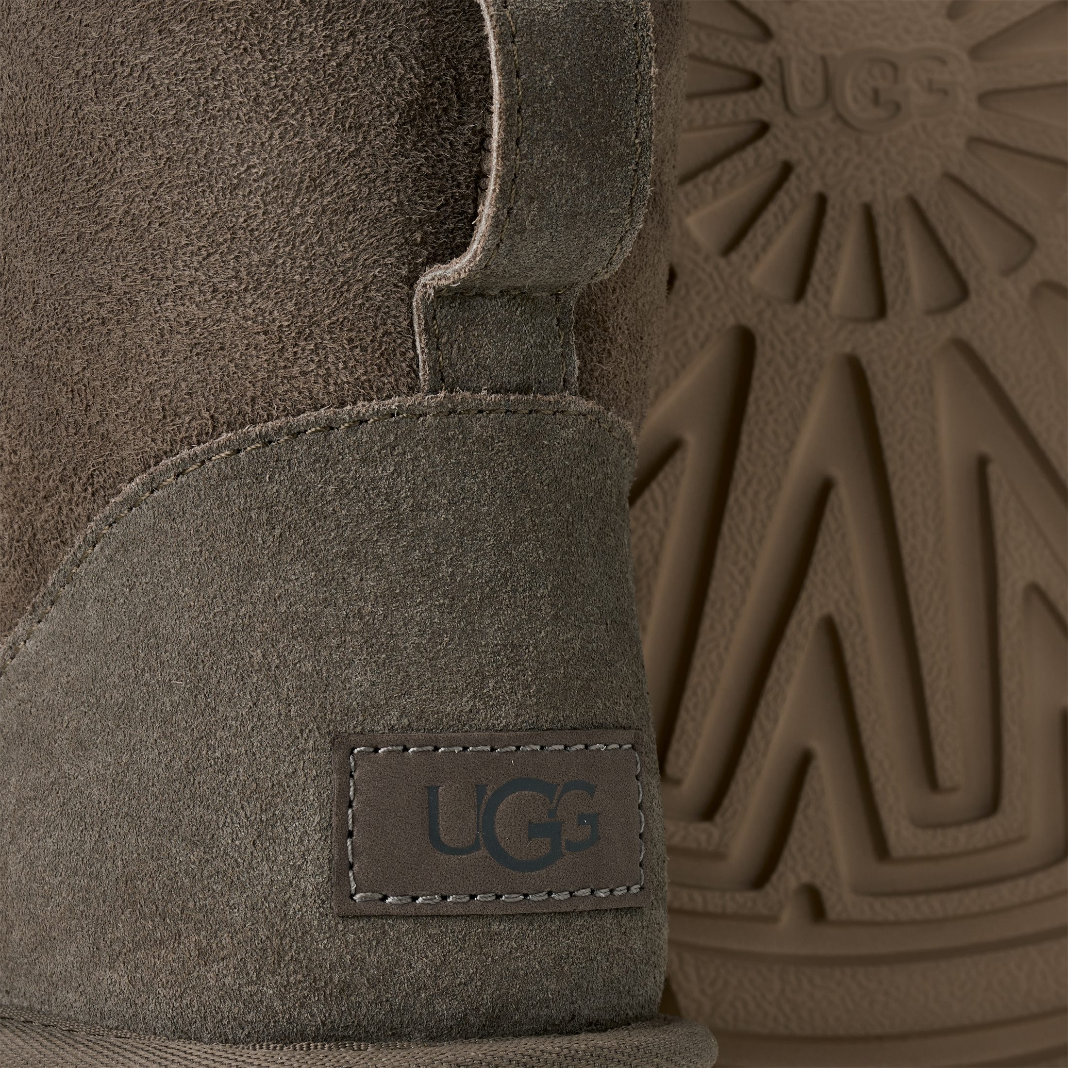 UGG W CLASSIC MINI II Schlupfboots, Bequemschuh, Freizeitschuh im Twinface-Design