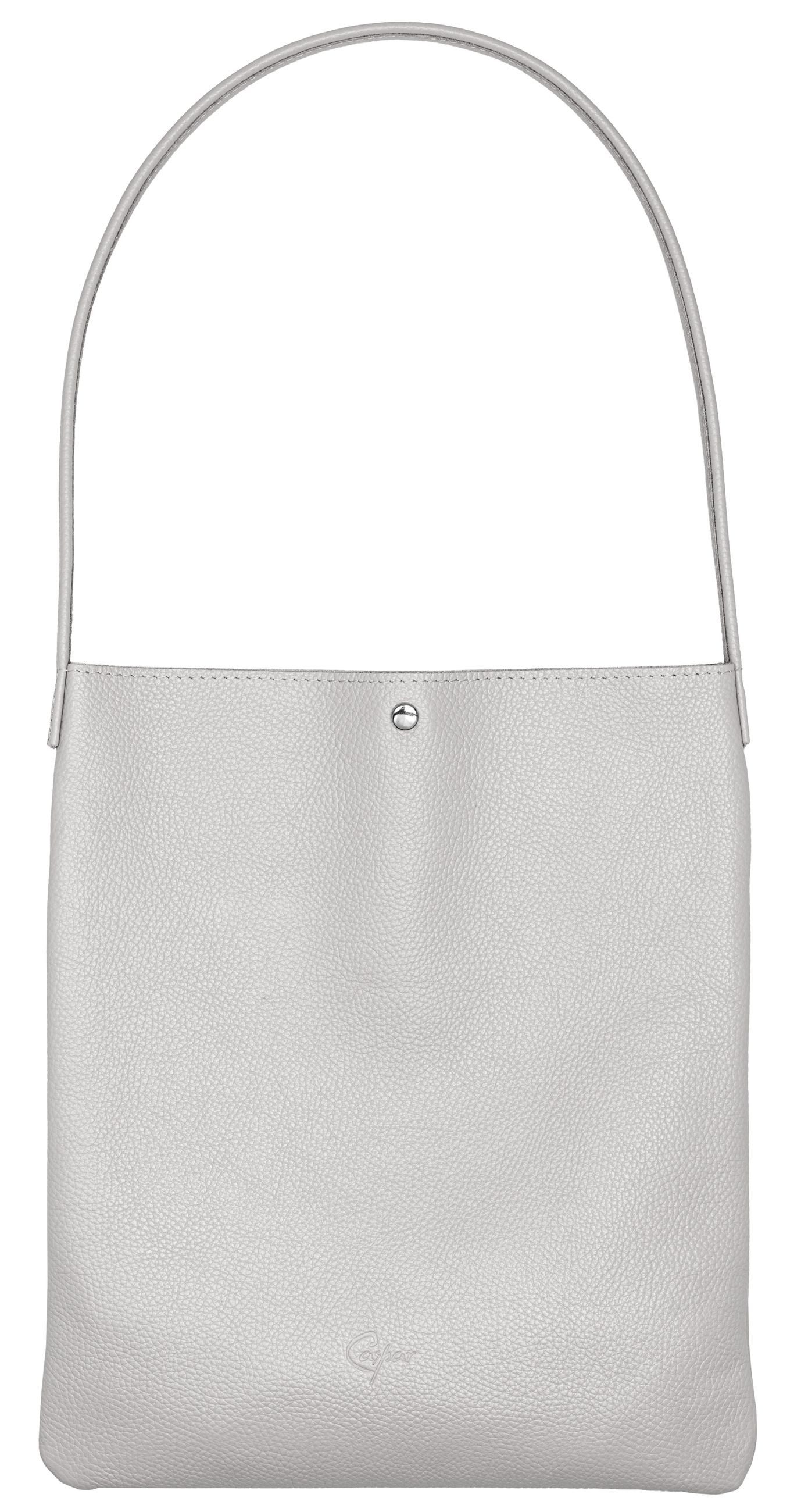 Caspar Schultertasche Mittelgroßer Leder Shopper Damen Tasche - CLASSIC LINE - Modell No.822, Casual, leicht & unempfindlich - 100% Echtleder - Handmade in Ital – Bild 2 von 5