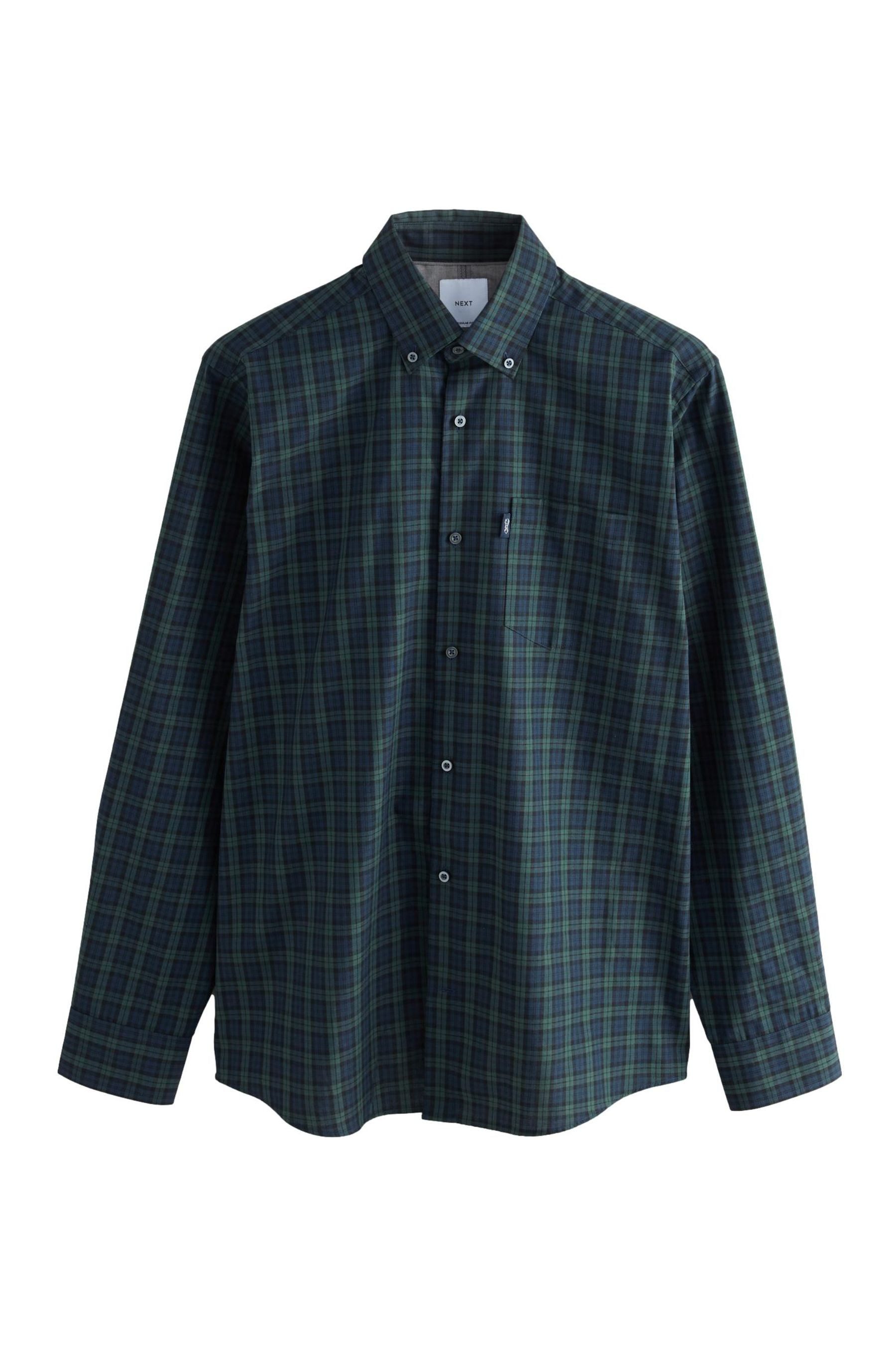 Next Langarmhemd Bügelfreies langärmeliges Oxfordhemd (1-tlg) günstig online kaufen