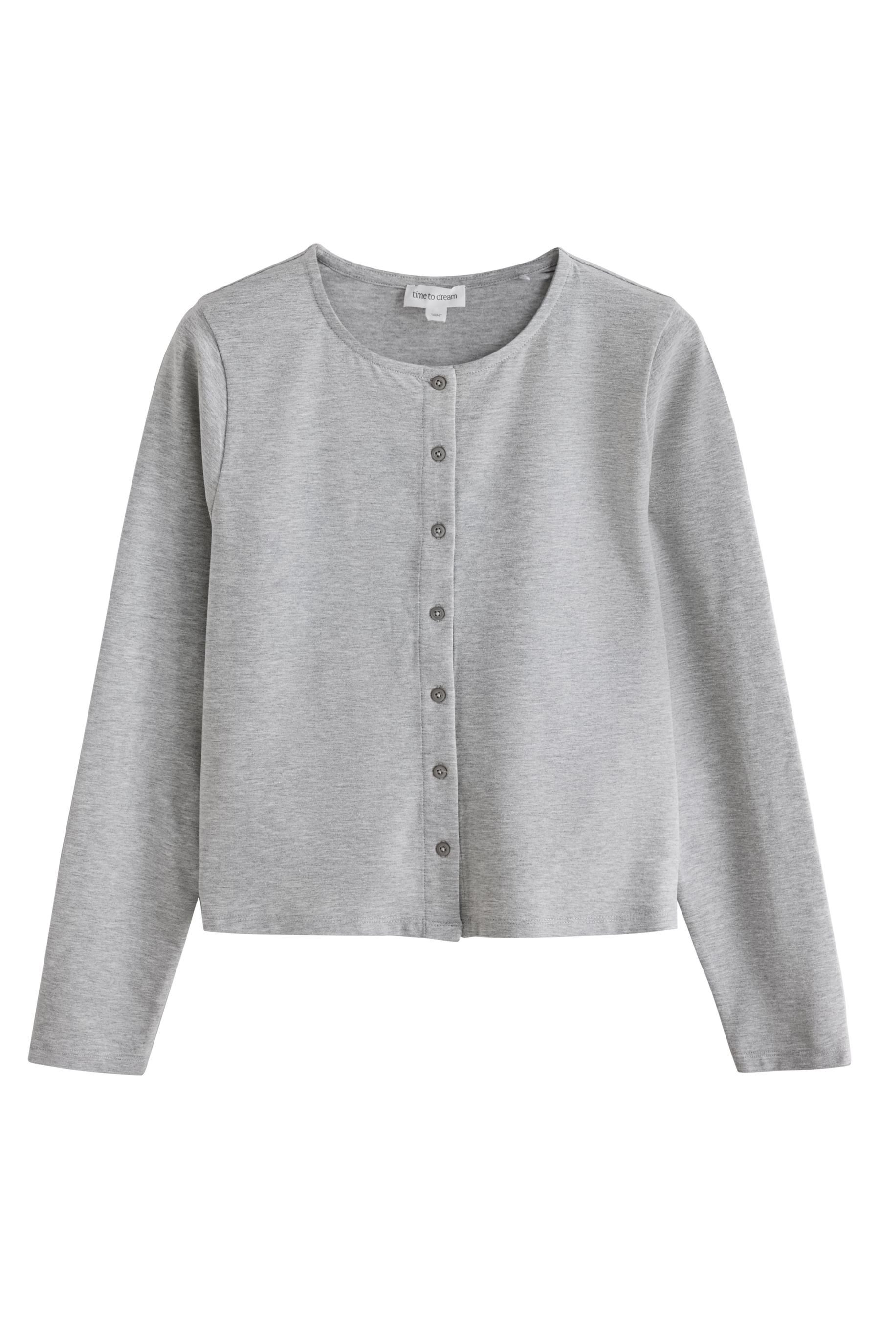 Next Pyjama Geknöpfter Langarm-Schlafanzug mit Ballon-Hose (2 tlg)