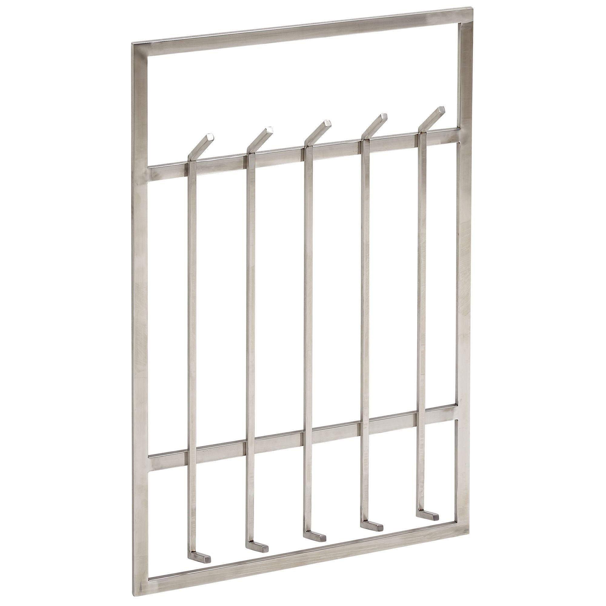 FINEBUY Wandgarderobe FB73626 (Metall Silber 60x100x7,5 günstig online kaufen