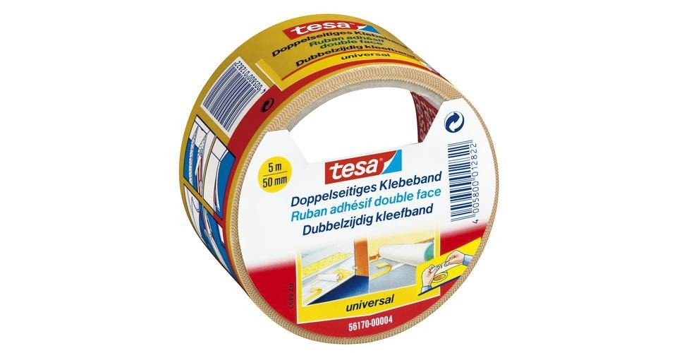 tesa Verlegeband tesa doppelseitiges Klebeband Universal 5 m x 50