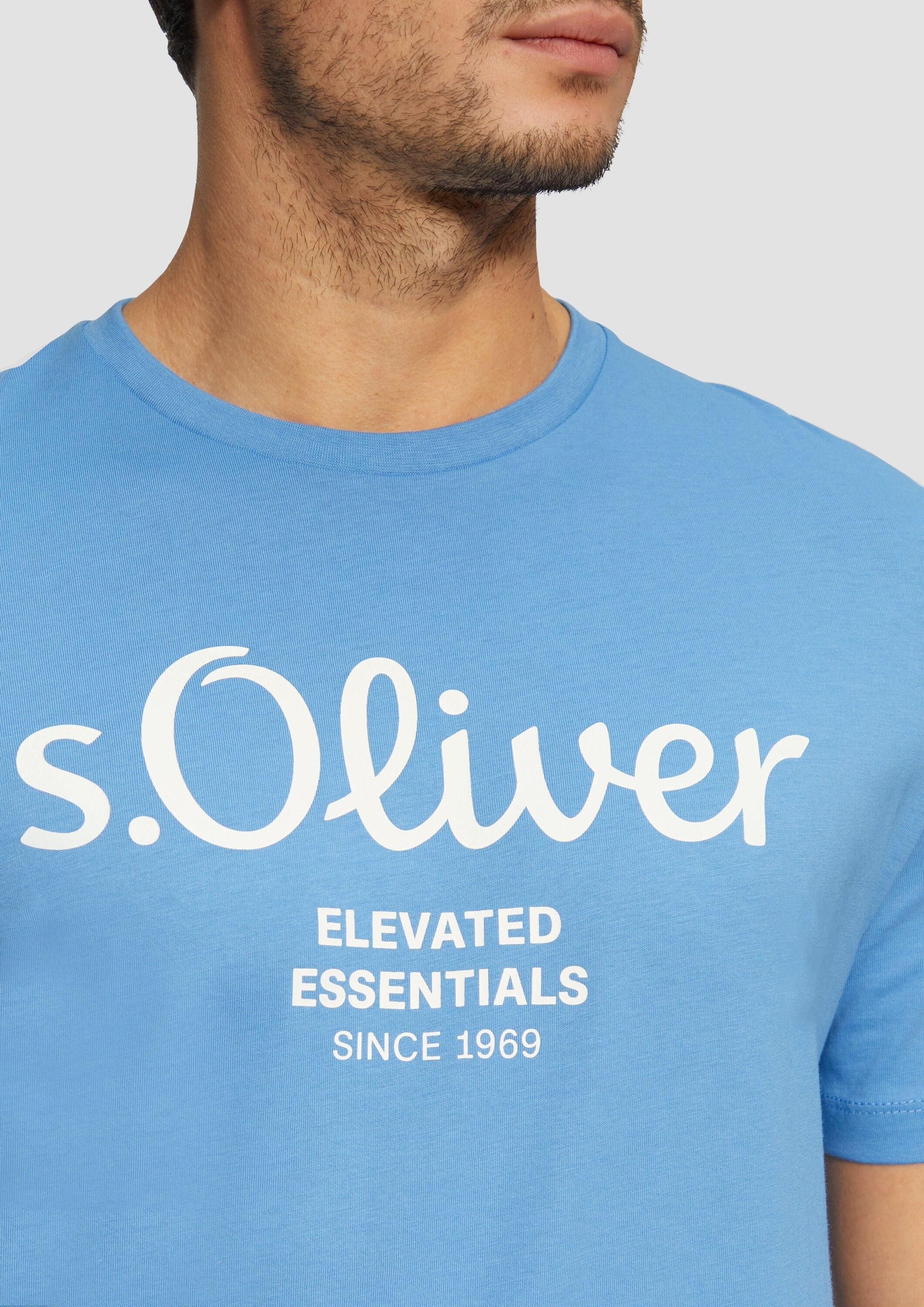 s.Oliver Kurzarmshirt T-Shirt T-Shirt mit Logo-Print