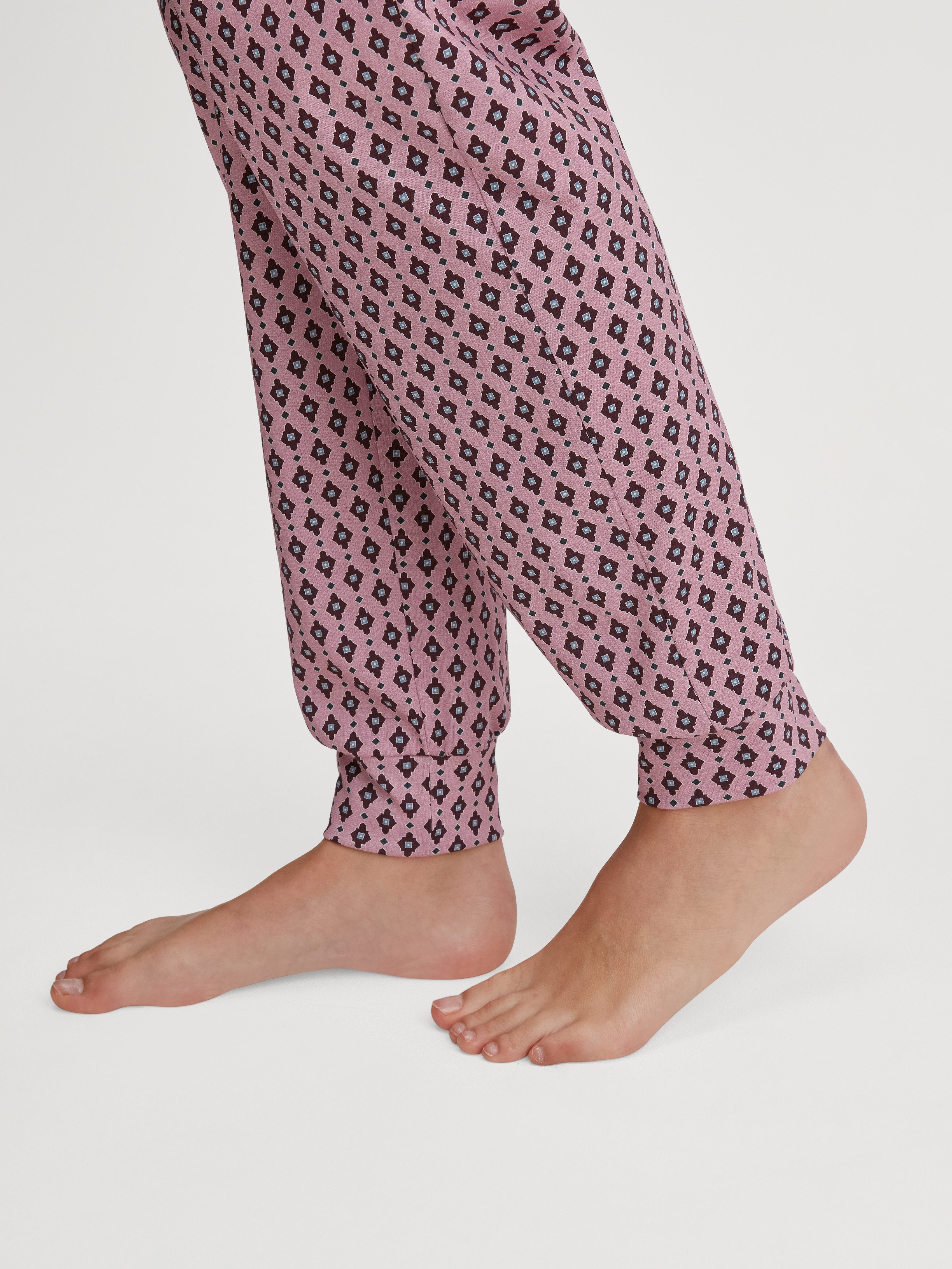 CALIDA Pyjamahose Favourites Botanic weich, Gummizug, Cotton, Single Jersey Qualität, Gesäßtasche