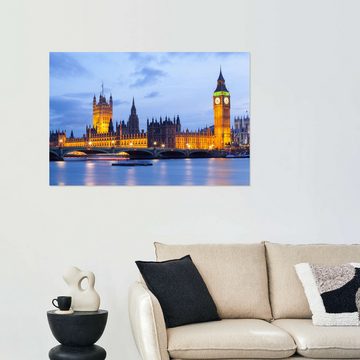 Posterlounge Wandfolie Editors Choice, Big Ben und Westminster Bridge in London, Fotografie
