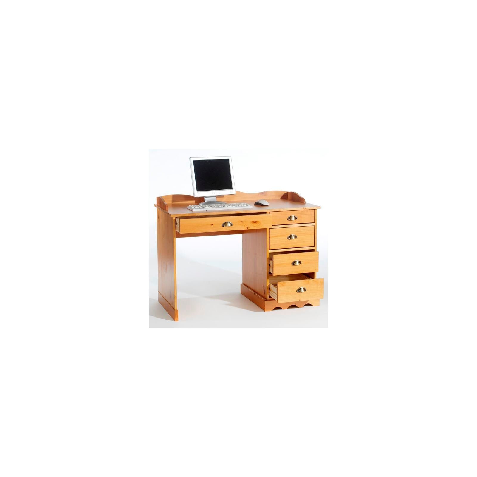 IDIMEX Schreibtisch COLETTE, Schreibtisch Bürotisch Aufsatz Landhausstil NEU im mit honigfarben