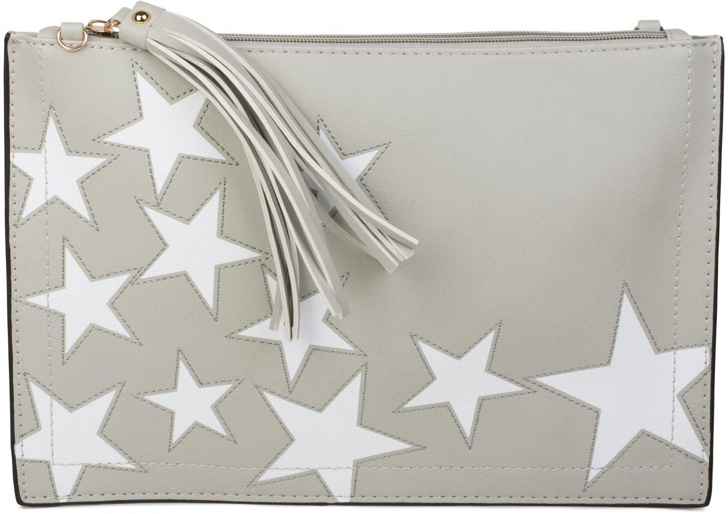 styleBREAKER Clutch (1-tlg), Clutch mit Sterne Muster