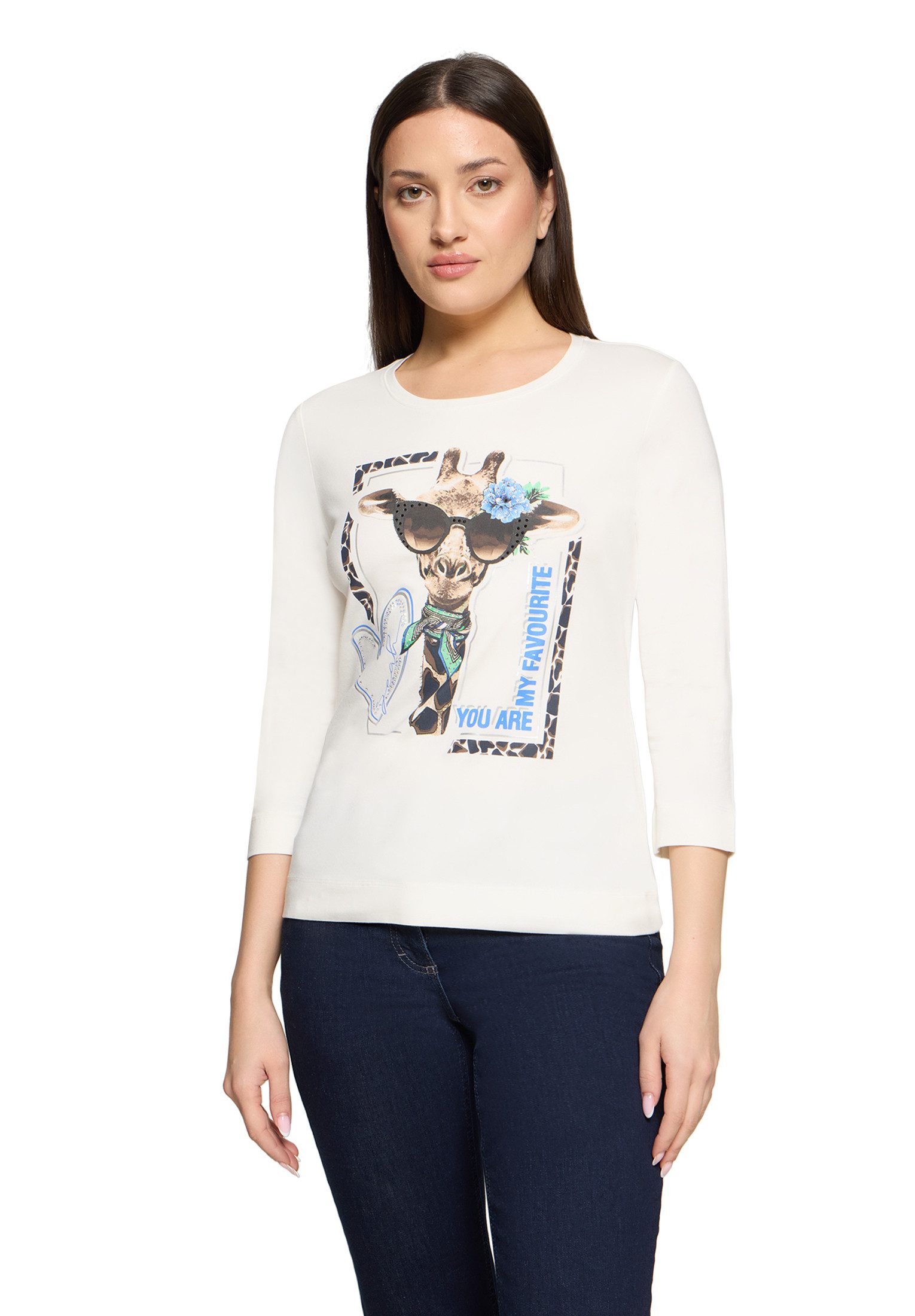 3/4-Arm-Shirt Damen mit Aufdruck