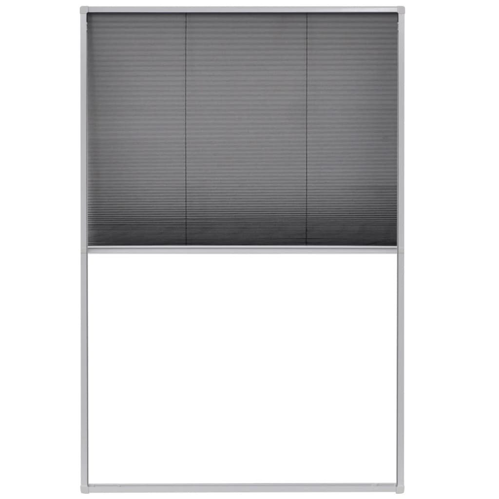 Vellora Захист від комах-Vorhang Захист від комах-Plissee für Fenster Aluminium, (1 x Aluminiumrahmen 1 x Maschengitter), Fiberglas