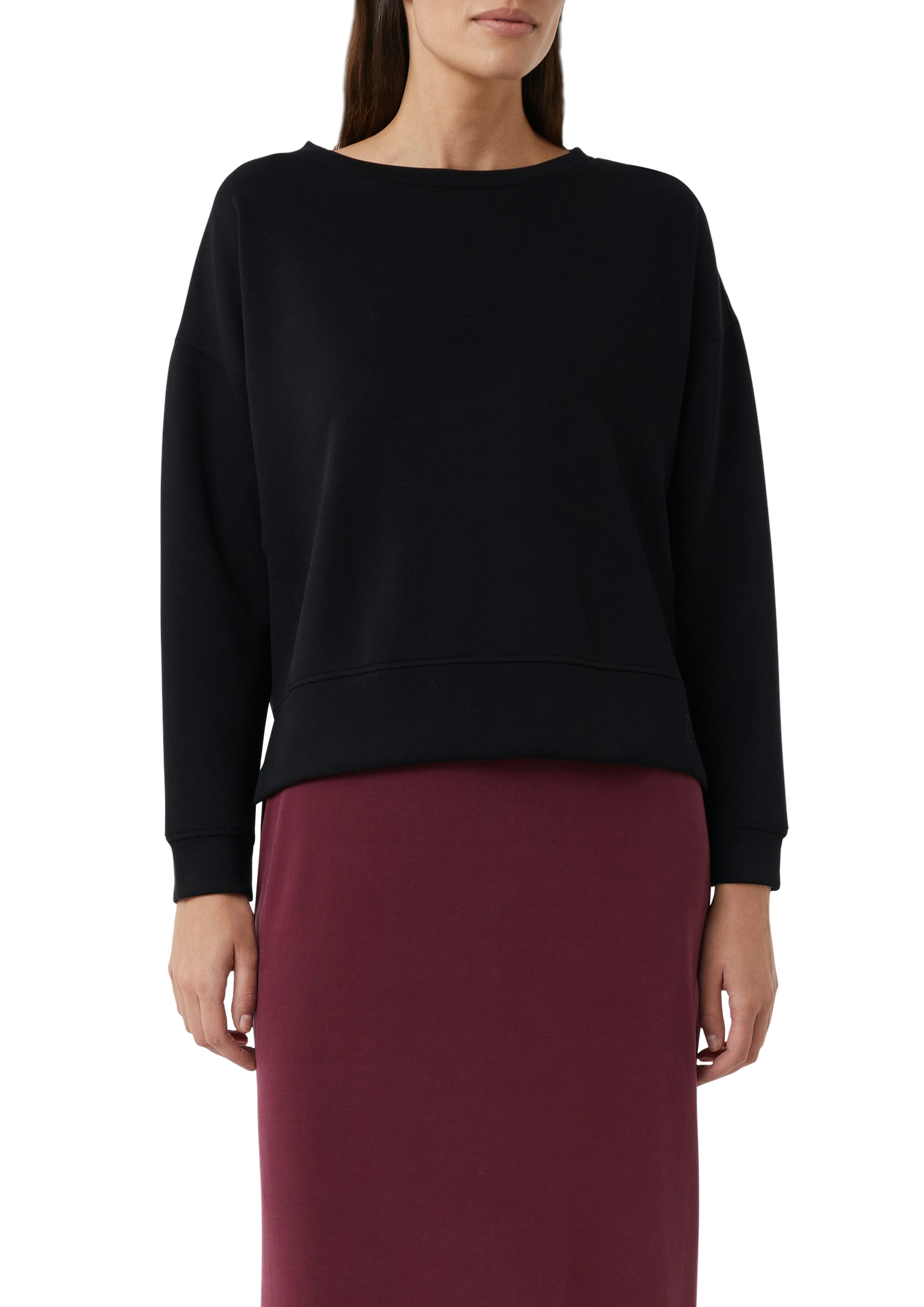 comma casual identity Sweatshirt unifarben, casual, relaxed fit, Materialmi günstig online kaufen