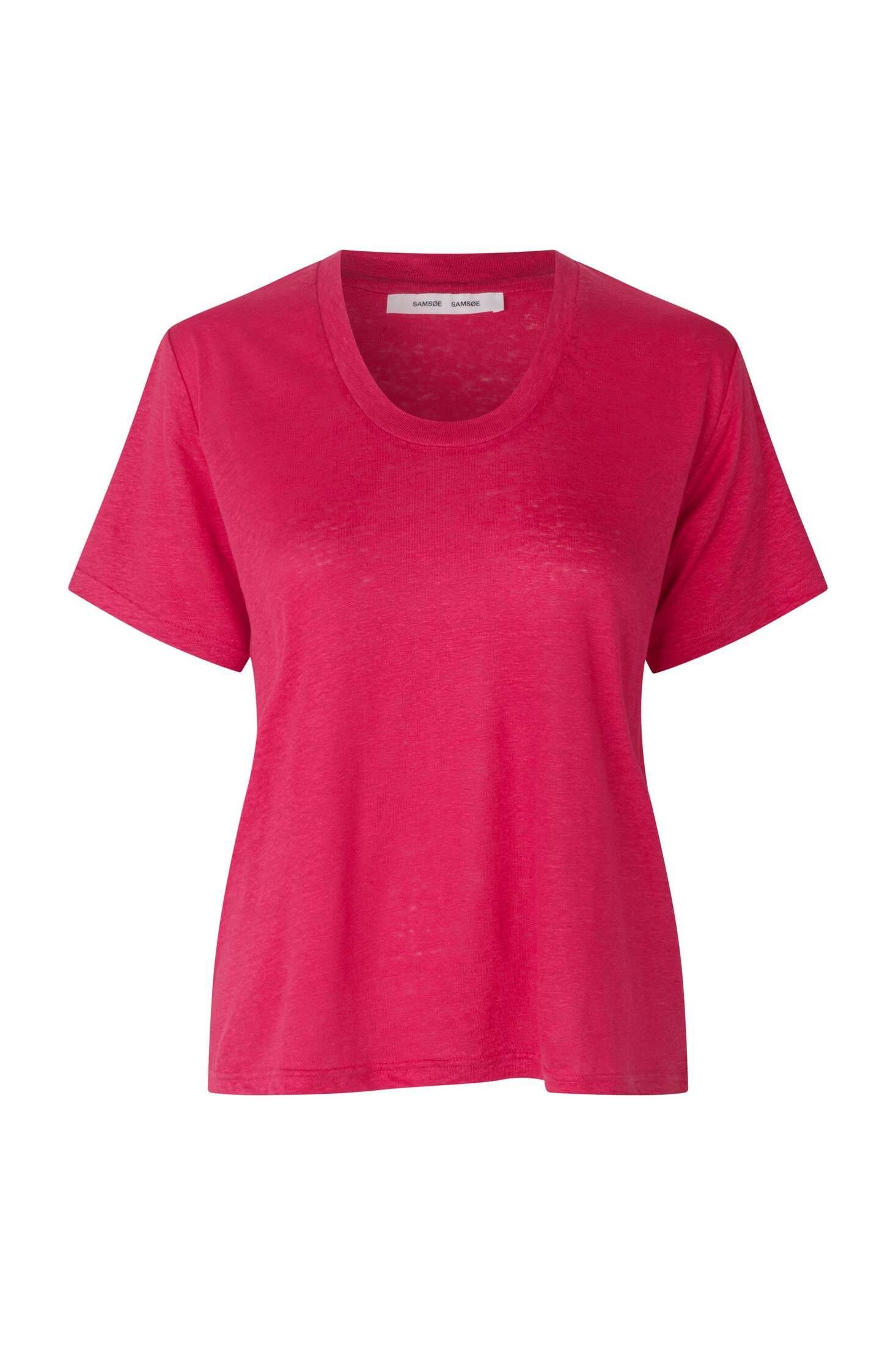 Samsoe & Samsoe T-Shirt Damen Leinenshirt KAYLA (1-tlg)