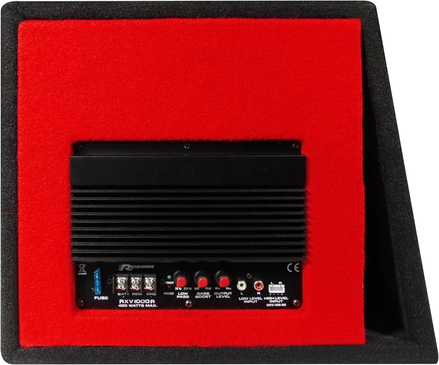 Renegade Renegade RXV1000A Aktiv-Bassreflex-Subwoofer 25 cm (10) Auto-Lautsprecher