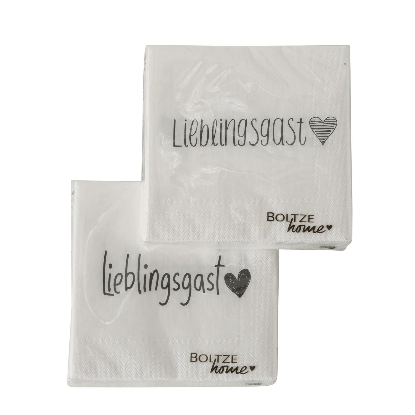 BOLTZE Papierserviette 2er Set Cocktailservietten 12,5x12,5 cm " Lieblingsgast " von Boltze G