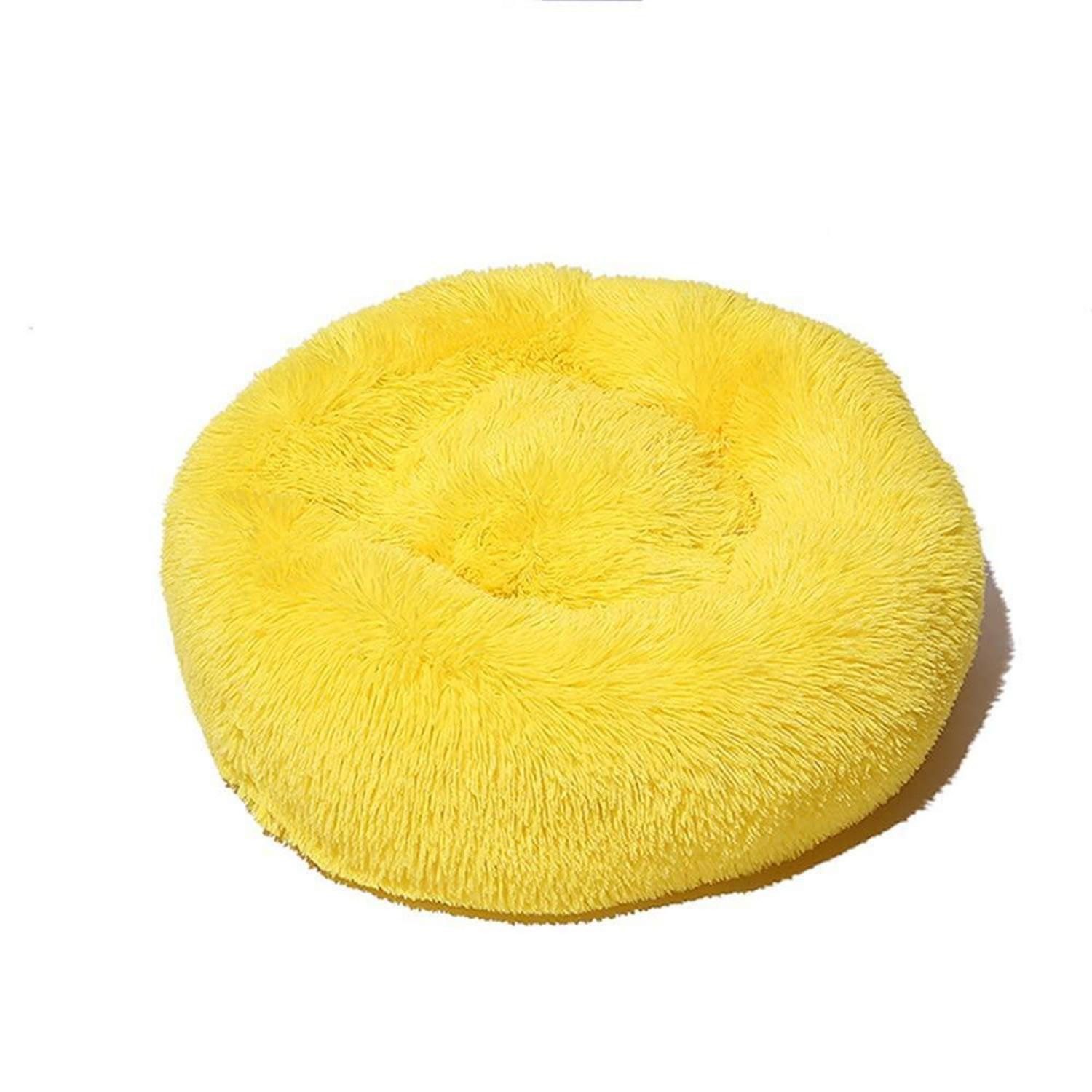 LuxusKollektion Hundebett Hundebett/Katzenbett Donut 60cm gelb