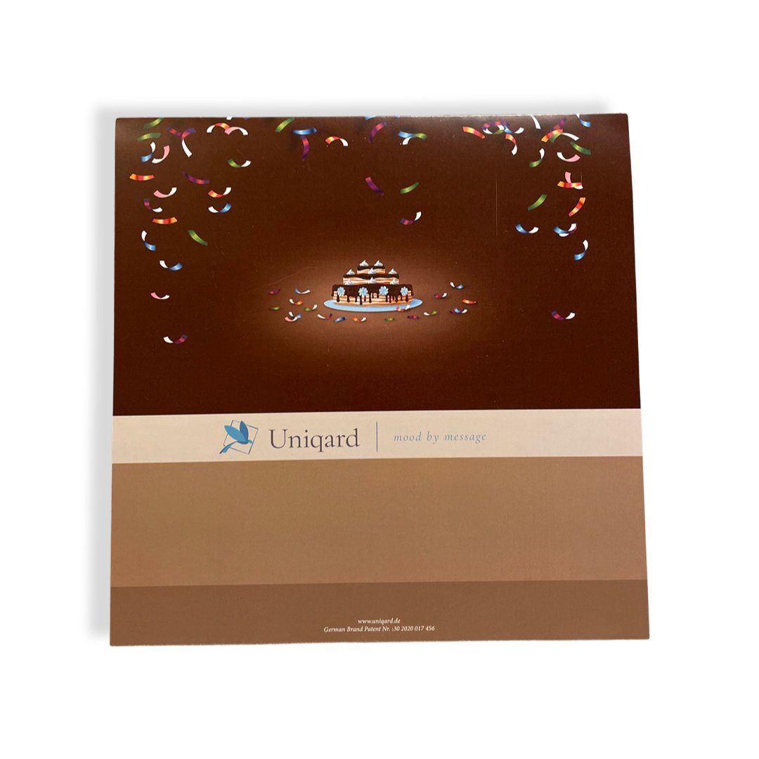 Aufnahmefunktion als Geschenk Rot Geburtstagstorte Kuchen Schön Männer Geburtstagskarte und 3D Glückwunschkarte Pop-Up Ideal Cake mit UNIQARD® UNIQARD für