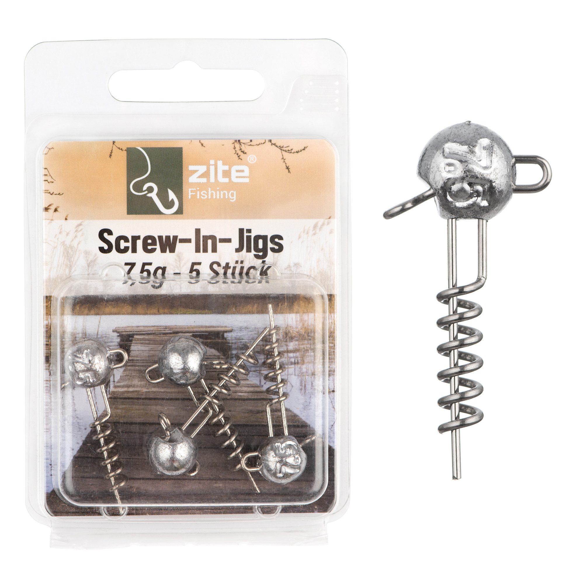 Angelgewicht Blei Screw-In-Jigs 5-20g im 5er-Pack Gummiköder Angeln Raubfisch