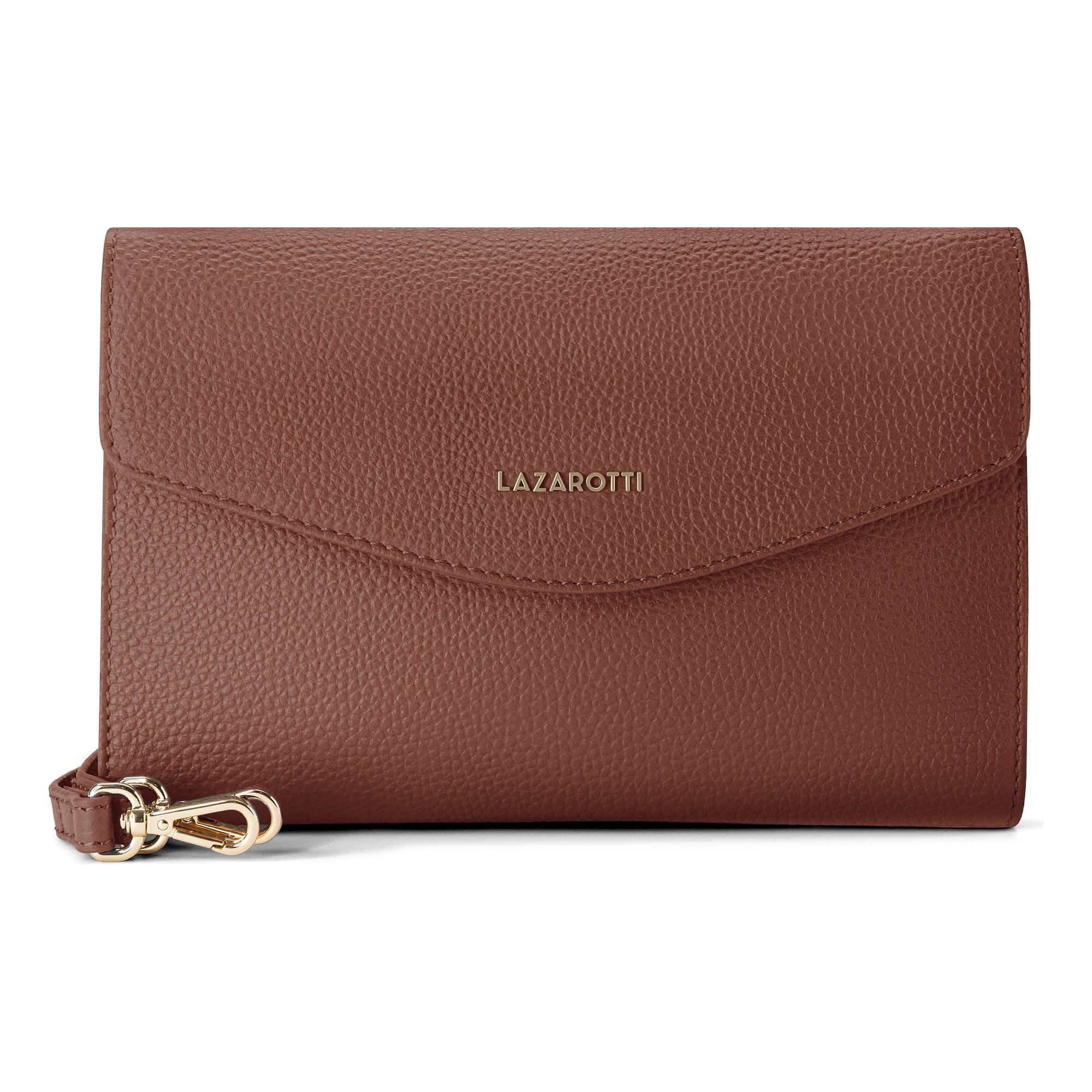 Lazarotti Clutch Bologna Leather Clutch Umhängetasche Leder 23 cm