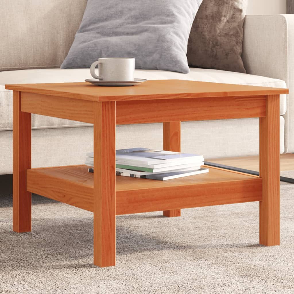 furnicato Couchtisch Wachsbraun 55x55x40 cm Massivholz günstig online kaufen