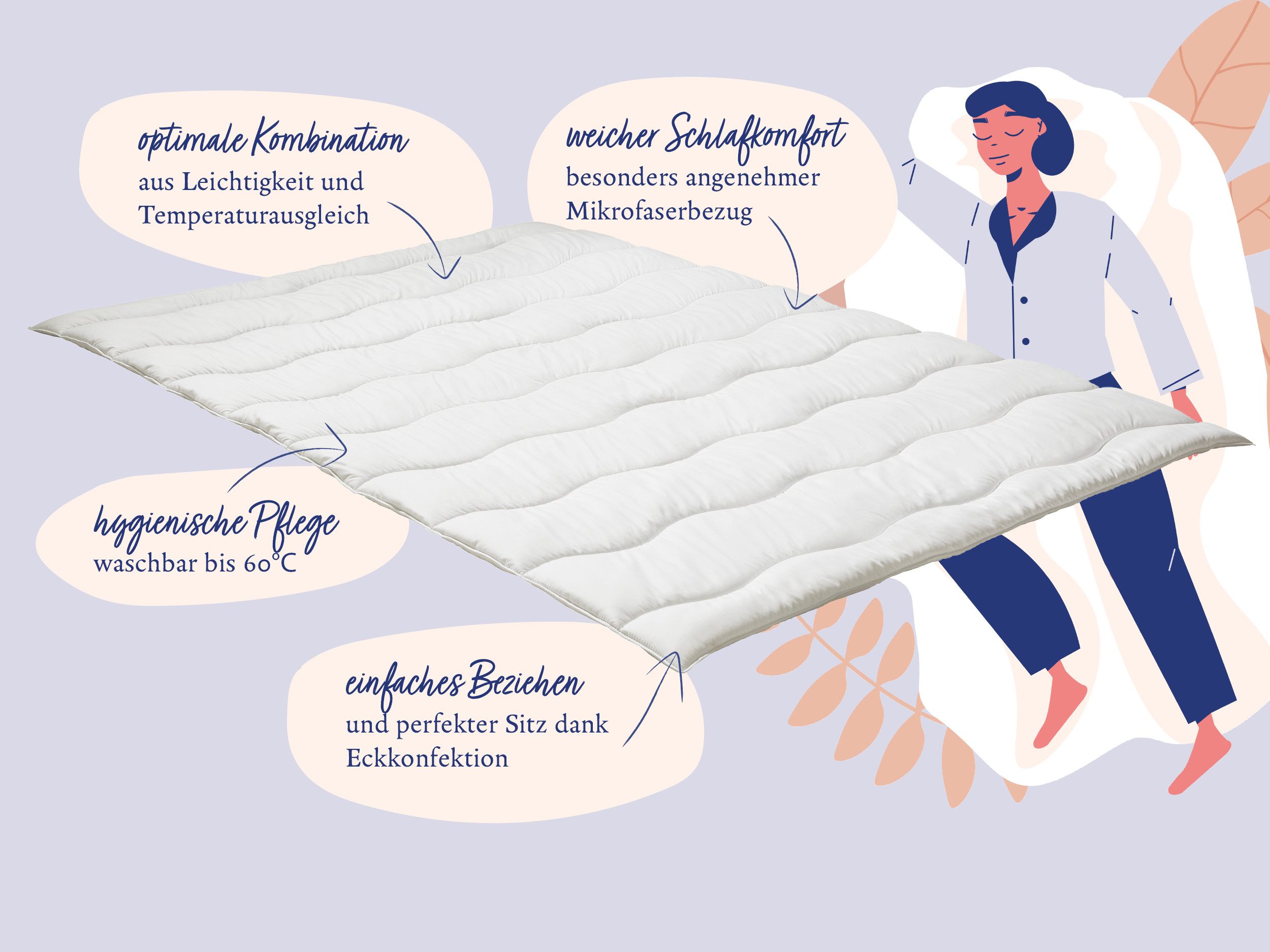 Badenia Trendline Microfaserbettdecke Badenia Trendline® Steppbett Essentials, Füllung: leicht und temperaturausgleichend, Bezug: weich und anschmiegsam, allergikergeeignet, mit verschweißten Nähten und 90 Grad Ecken