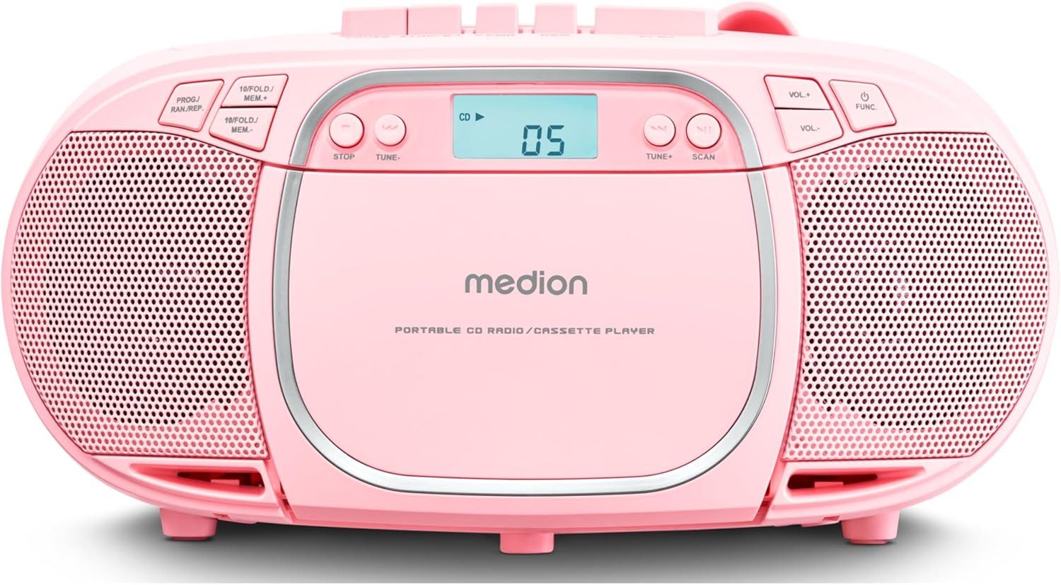 Medion® Medion MD44176 E66476 CD-Player Radio Kassettenspieler Boombox Tragbar MP3-Player