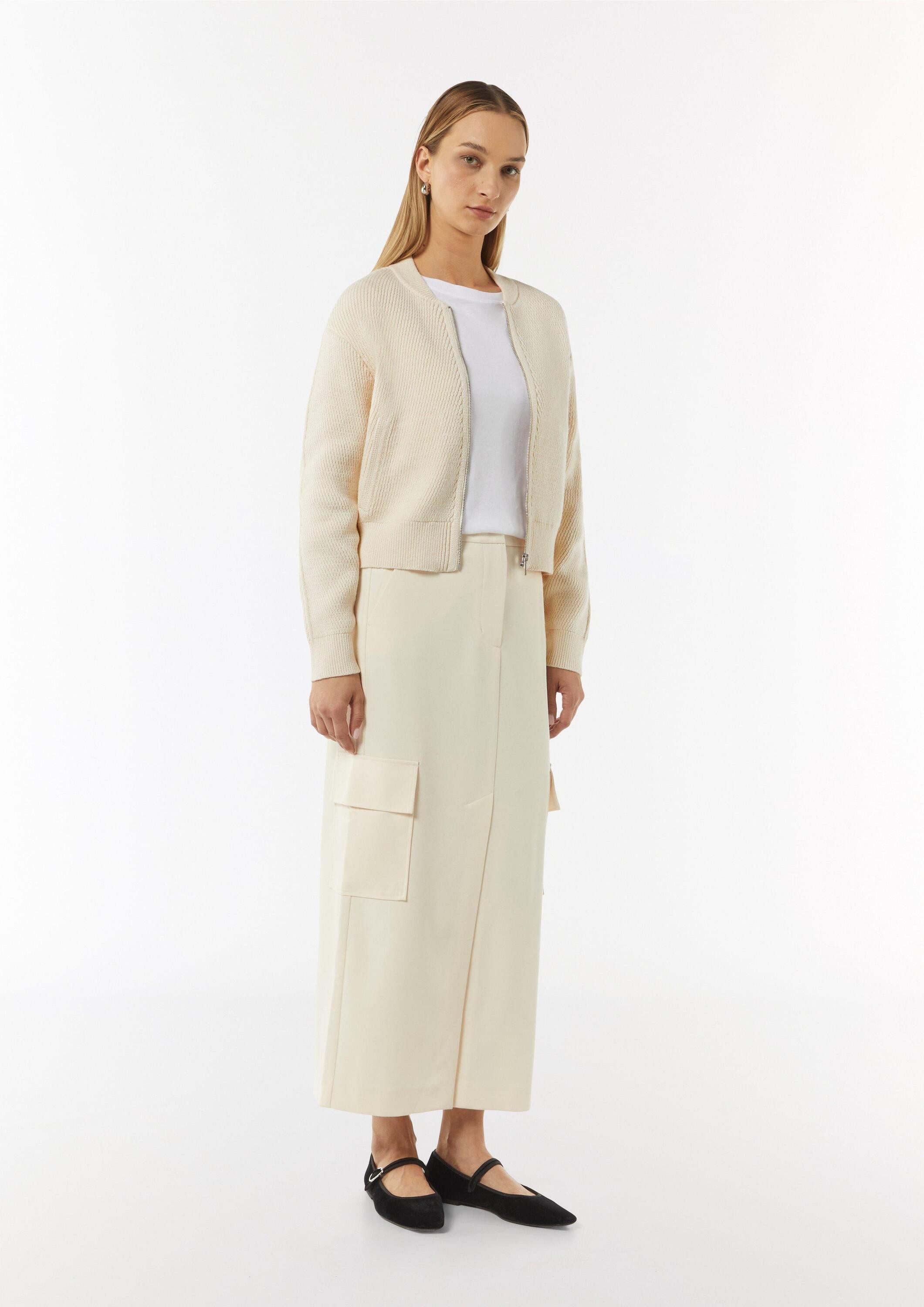 comma Cardigan Strickjacke Kurze Strickjacke mit Eingrifftaschen