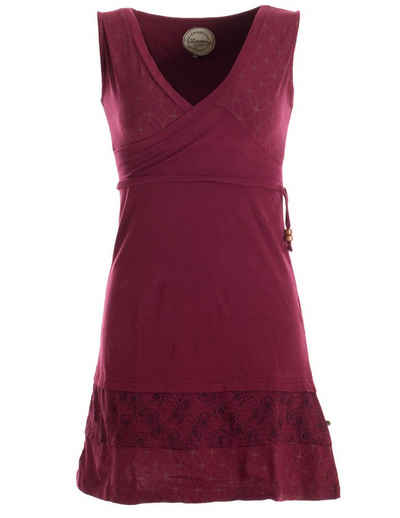 Vishes Sommerkleid Kurzes ärmelloses mini Sommerkleid bedruckt Tunika Elfen, Hippie, Goa, Ethno Style