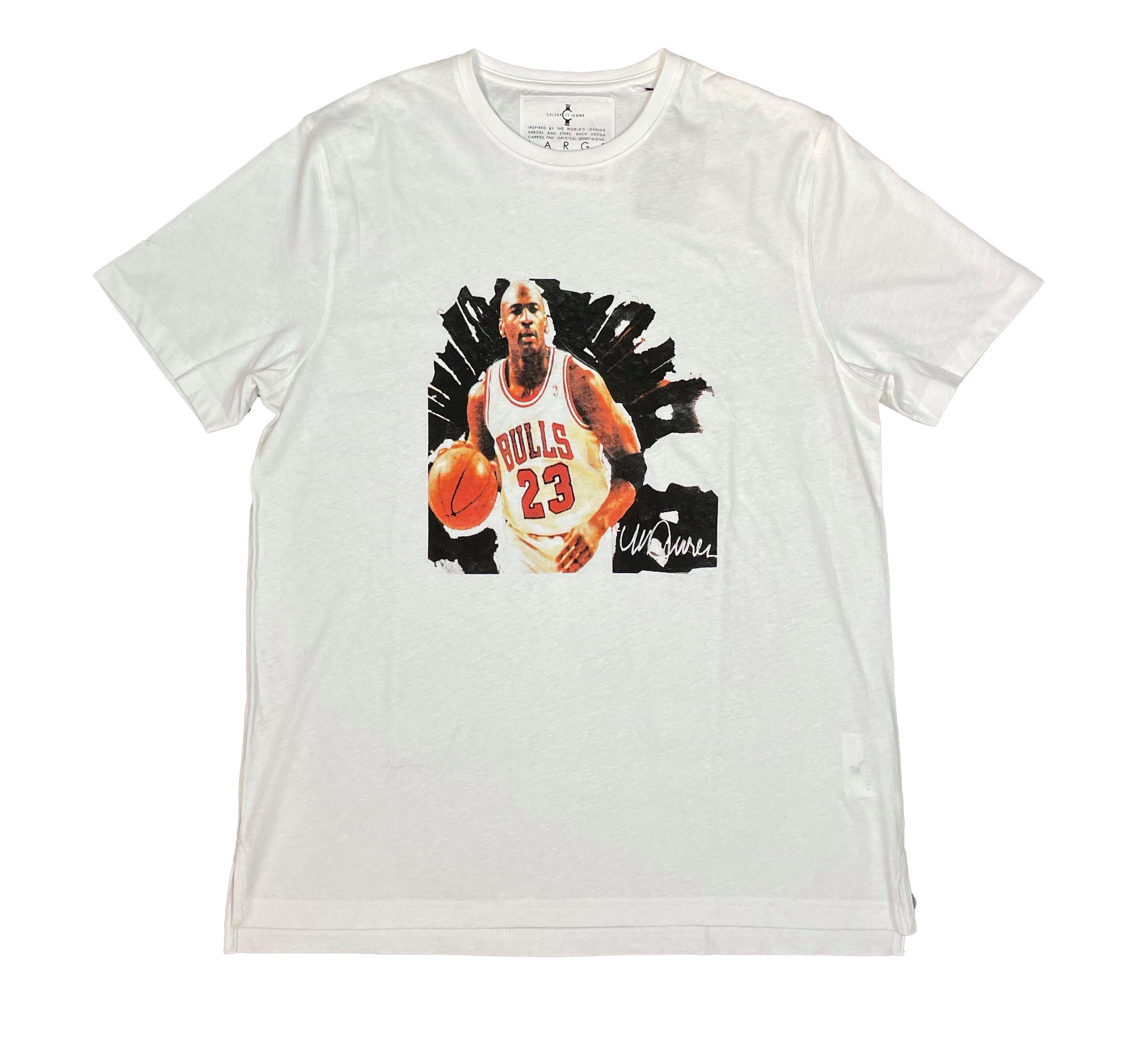 Sidney Maurer T-Shirt Sidney Maurer T-Shirt, Michael Jordan 2, Herren (Stück, 1-tlg., Stück) mit Frontprint Weiß