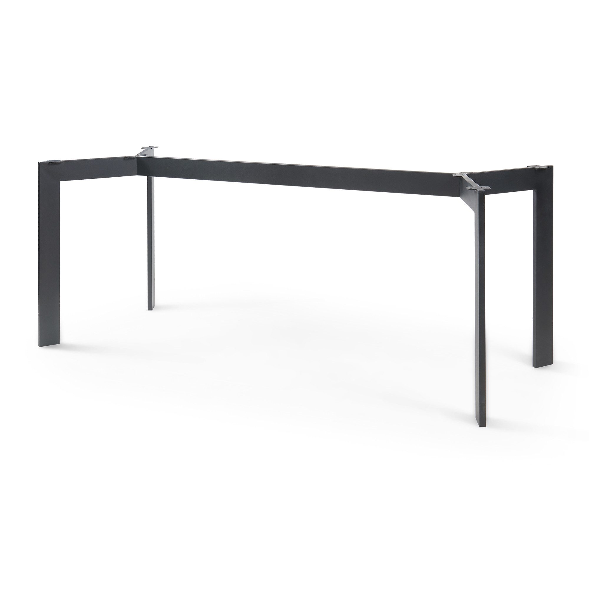 en.casa Tischgestell, »Verg« Stahl höhenverstellbar 120 x 70 x 72 cm Schwarz