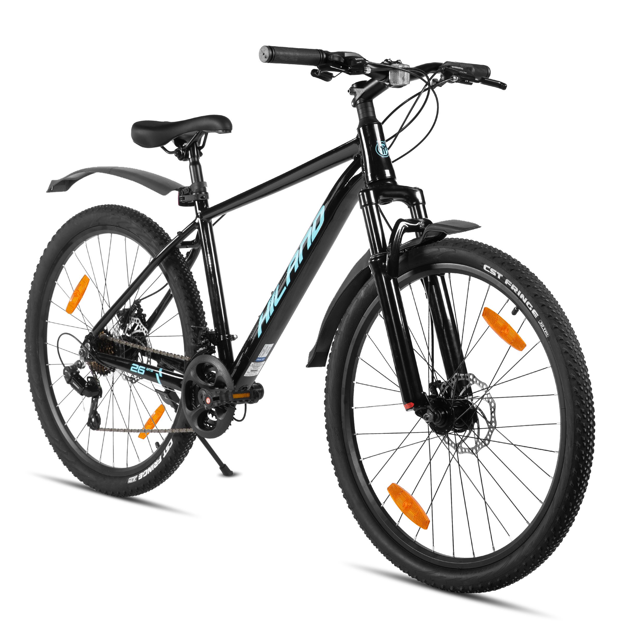 HILAND Mountainbike 27,5 Zoll Herren und Damen MTB mit Aluminiumrahmen, 21 Gang,Aluminiumrahmen, Doppelscheibenbremsen, Gefederter Vordergabel