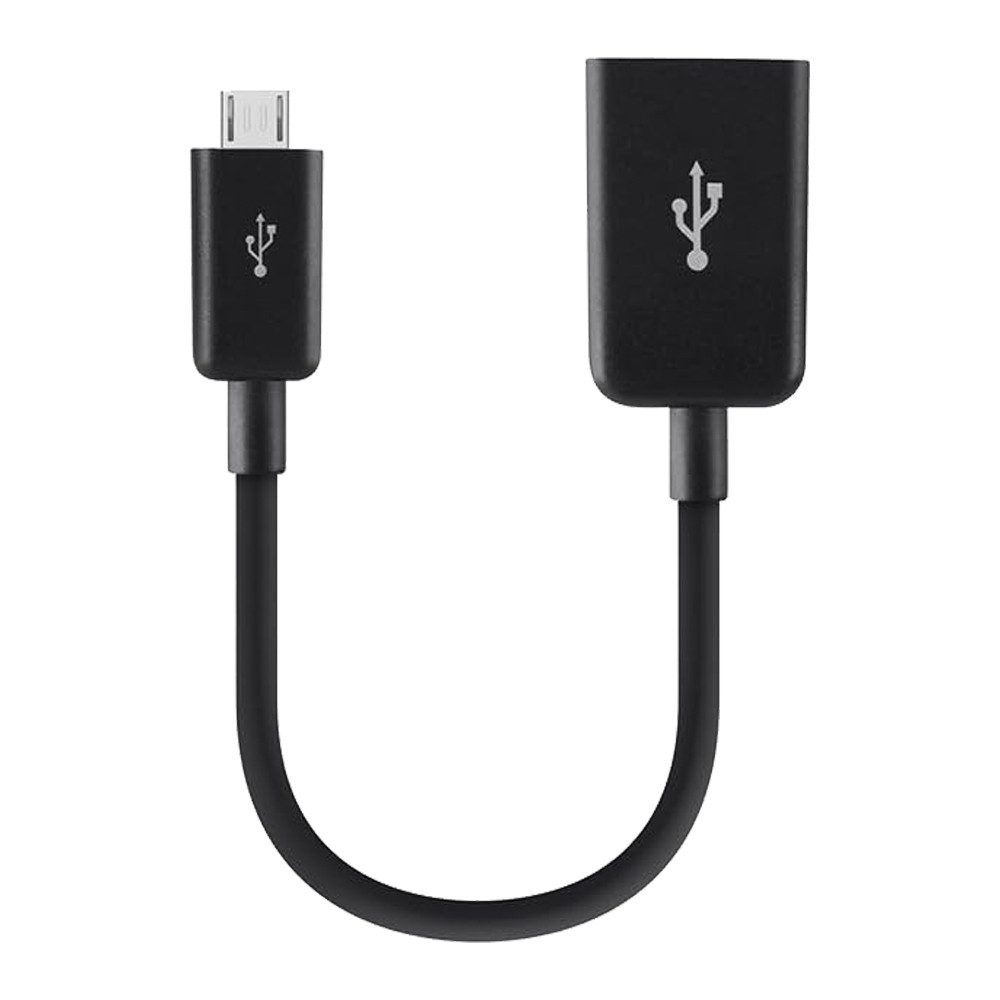 Belkin USB Micro B Stecker auf USB-A Adapter Adapter USB Micro zu USB Typ A, 120 cm, Adapter USB Kabel Datenkabel Ladekabel 12cm