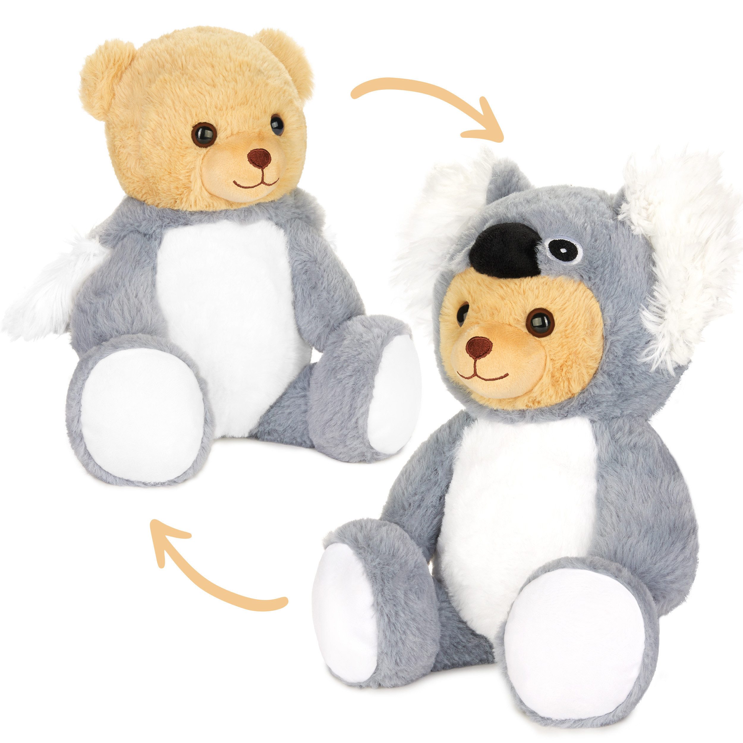 Kuscheltier Teddy Koala - 25 cm Teddybär im Koalakostüm mit Kapuze