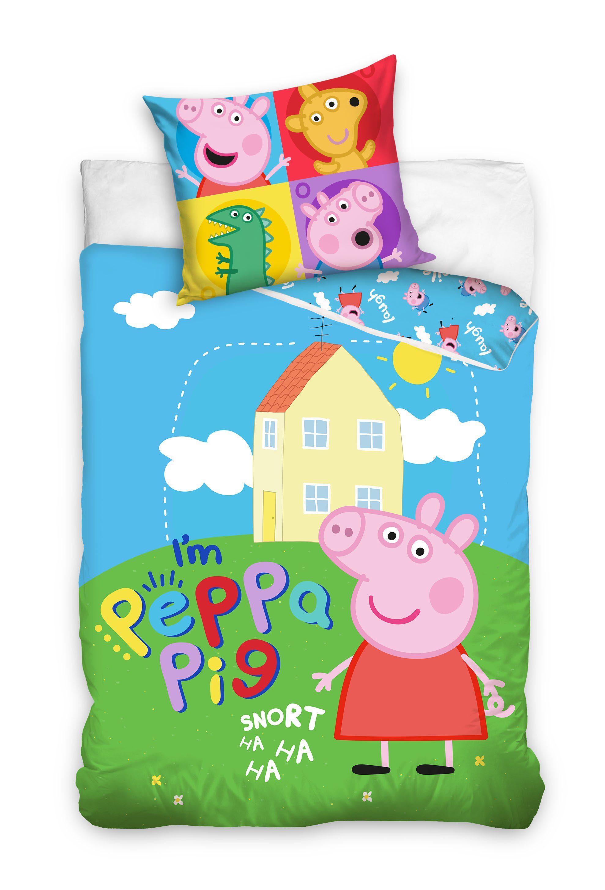 Bettwäsche Peppa Pig Bettwäsche Schweinchen Peppa 135 x 200 cm, Peppa Pig