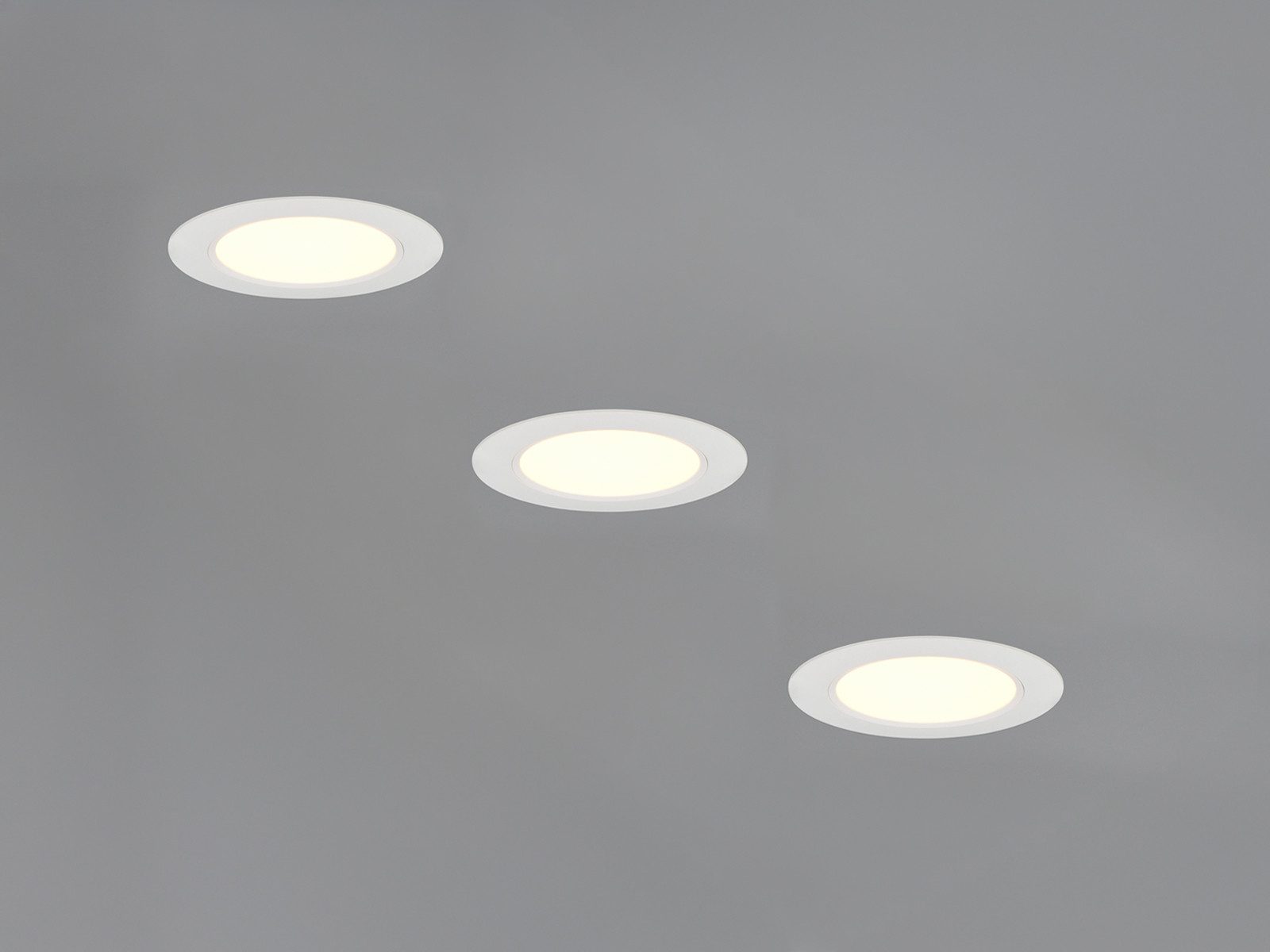 TRIO Leuchten LED Einbaustrahler 230V ohne Trafo, IP44, Ø 11cm, Dimmbar, LED fest integriert, Warmweiß, Extra Warmweiß, Neutralweiß, Bad-Lampe Decke Badezimmer LED Deckenleuchte IP44