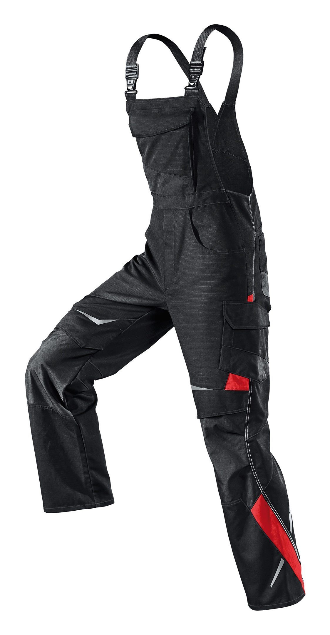 Kübler Latzhose Pulsschlag schwarz / rot