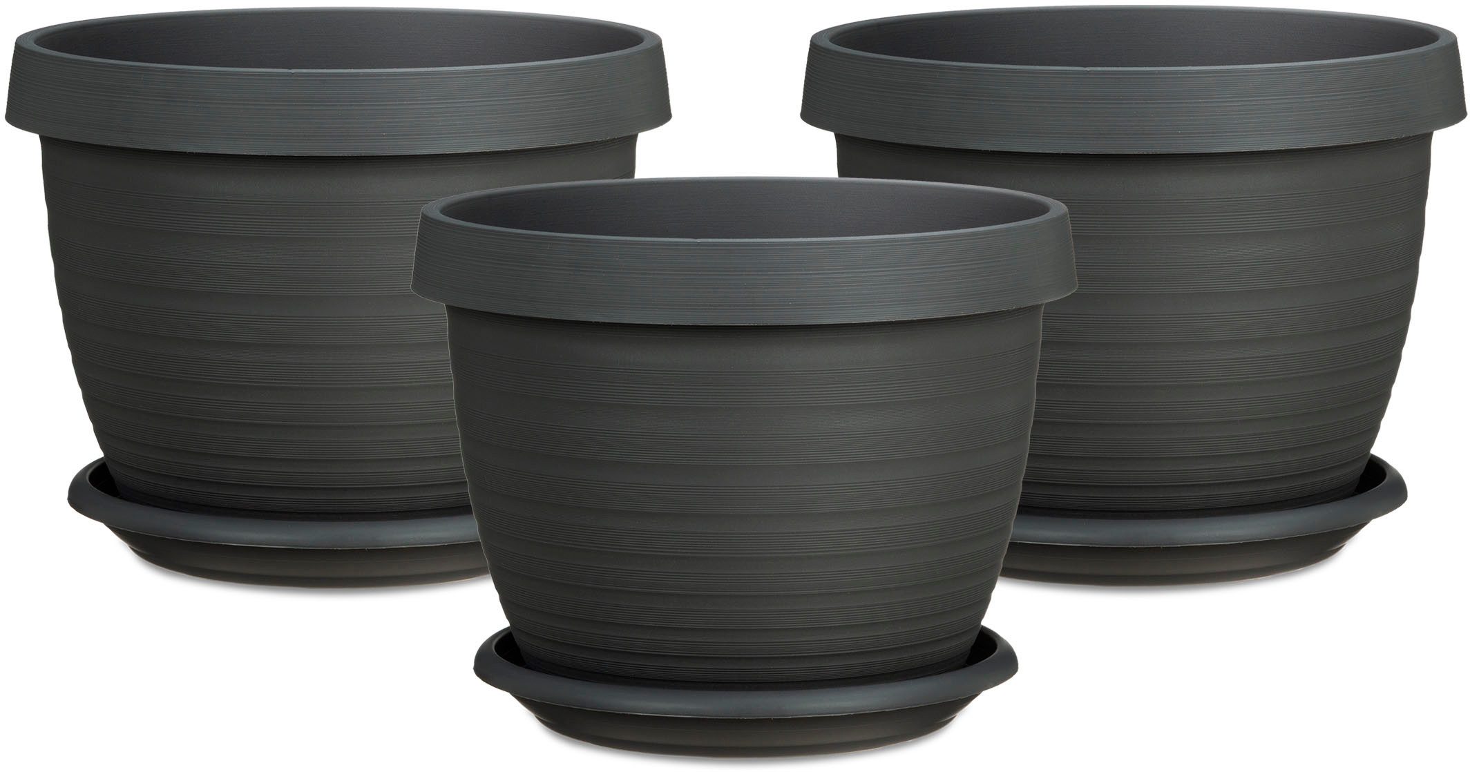 Scheurich Blumentopf Country Star 40 (Set, 3 St), mit Untersetzern günstig online kaufen