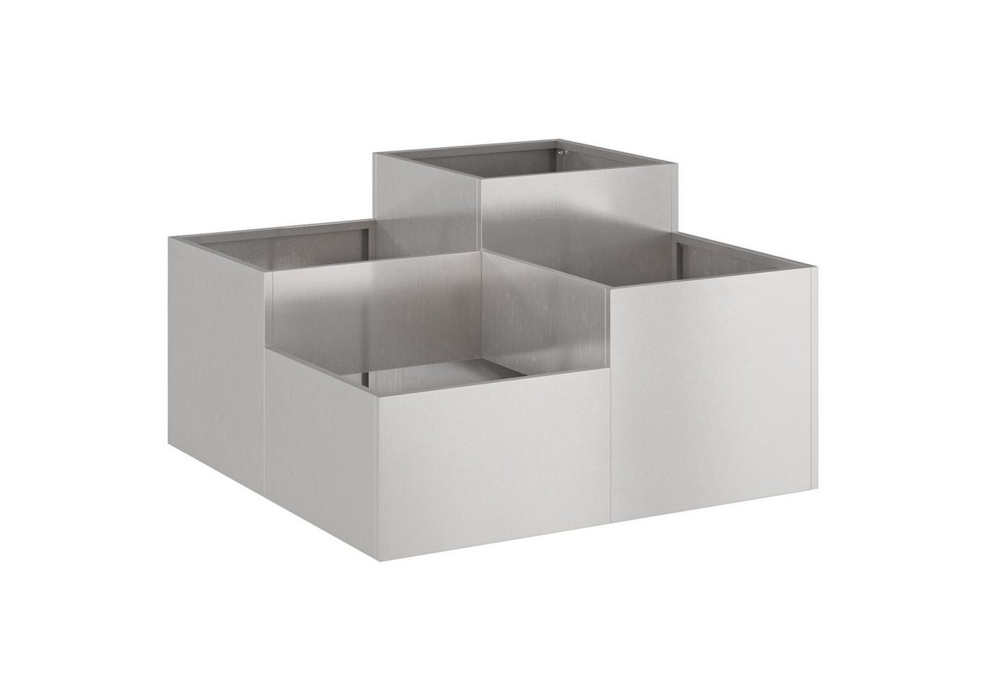 Thumbnail - vidaXL Hochbeet Garten Pflanztopf 80x80x48 cm Edelstahl
