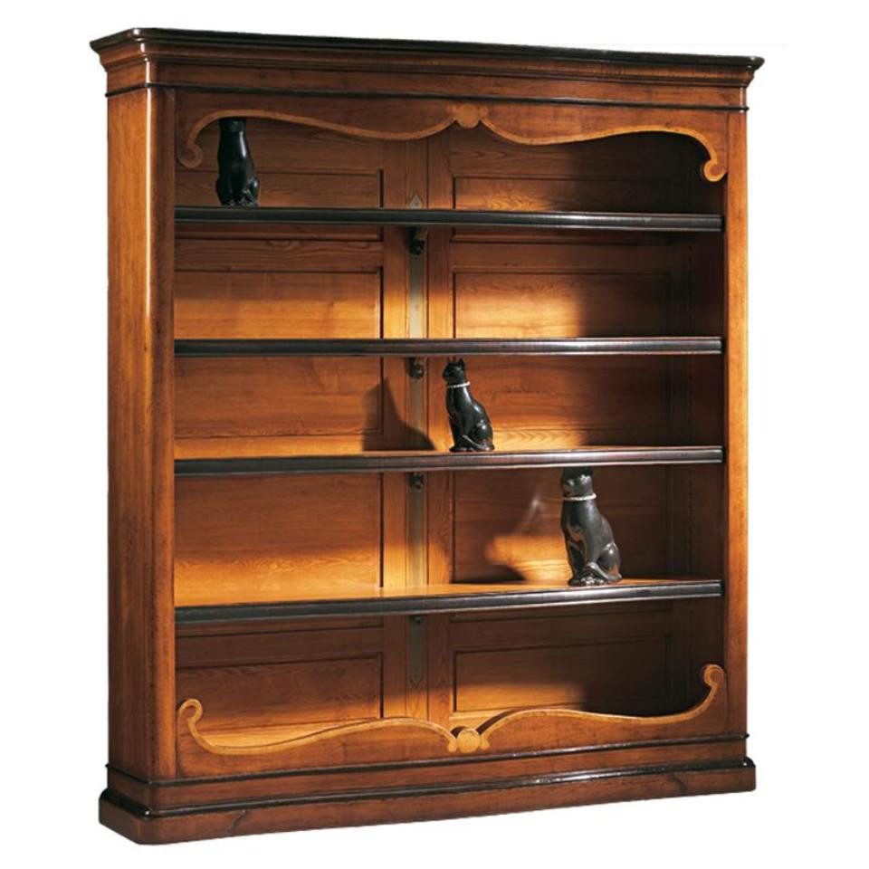 Xlmoebel Bücherregal Massives Holzregal im italienischen Design, 1-tlg., Hergestellt in Europa