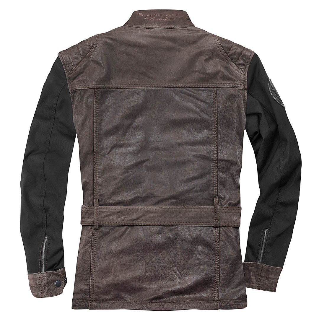 Black-Cafe London Motorradjacke Retro Motorradlederjacke