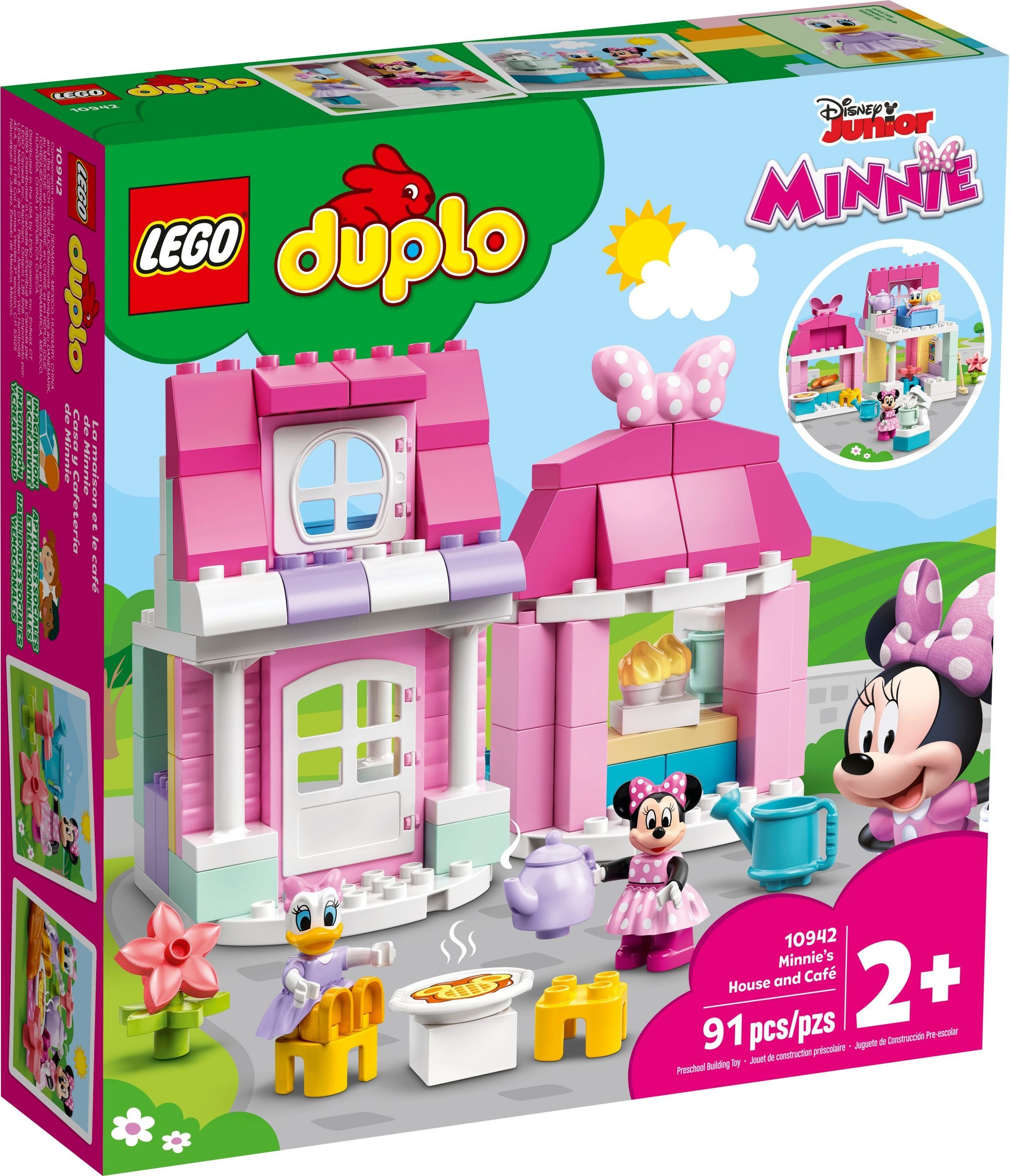 LEGO® Konstruktionsspielsteine »LEGO® DUPLO® - Minnies Haus mit Café«,  (Set, 91 St)
