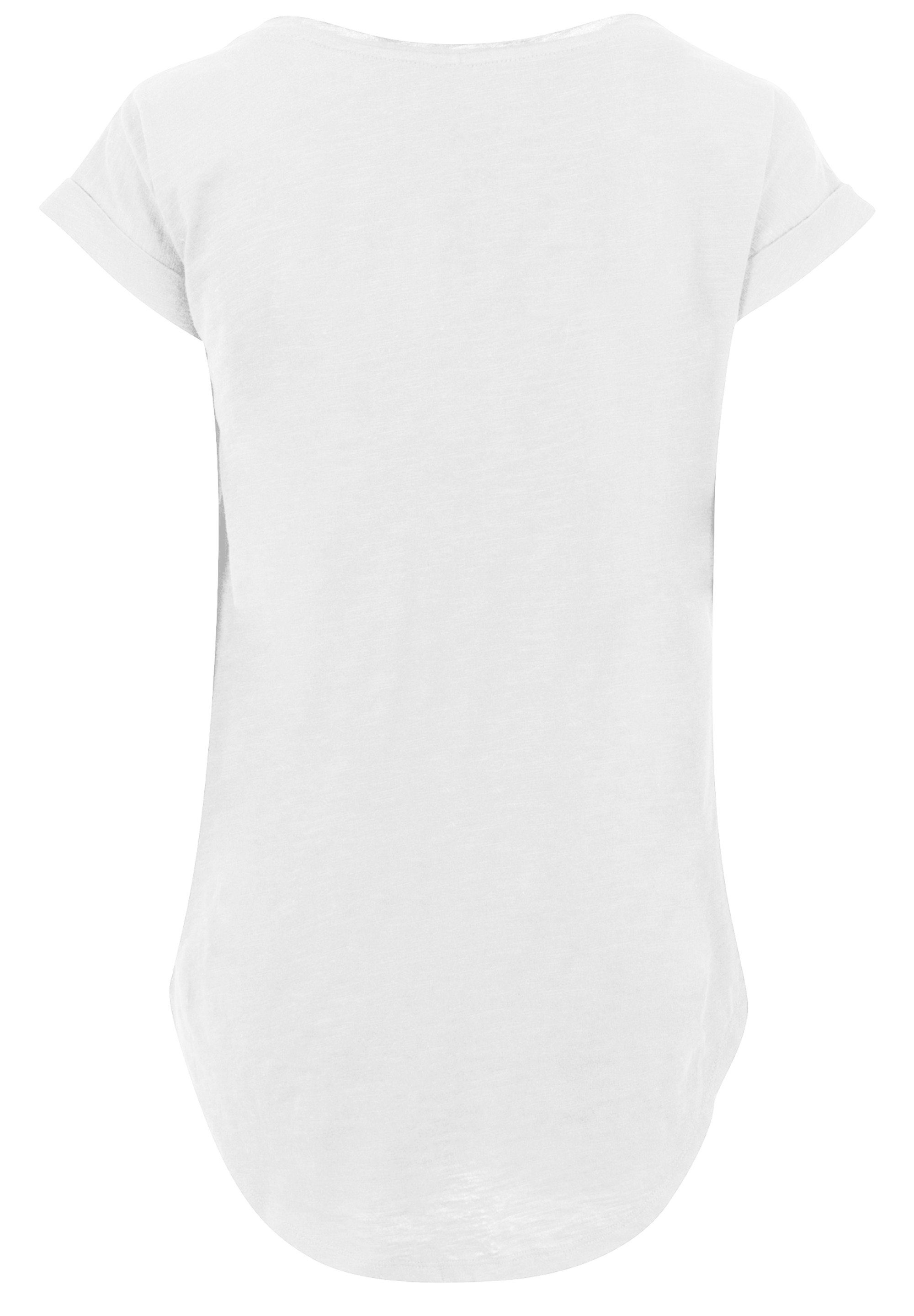 F4NT4STIC Kurzarmshirt Damen Marvel Logo Ladies with white washed Tee (1-tlg) Care Long Slub