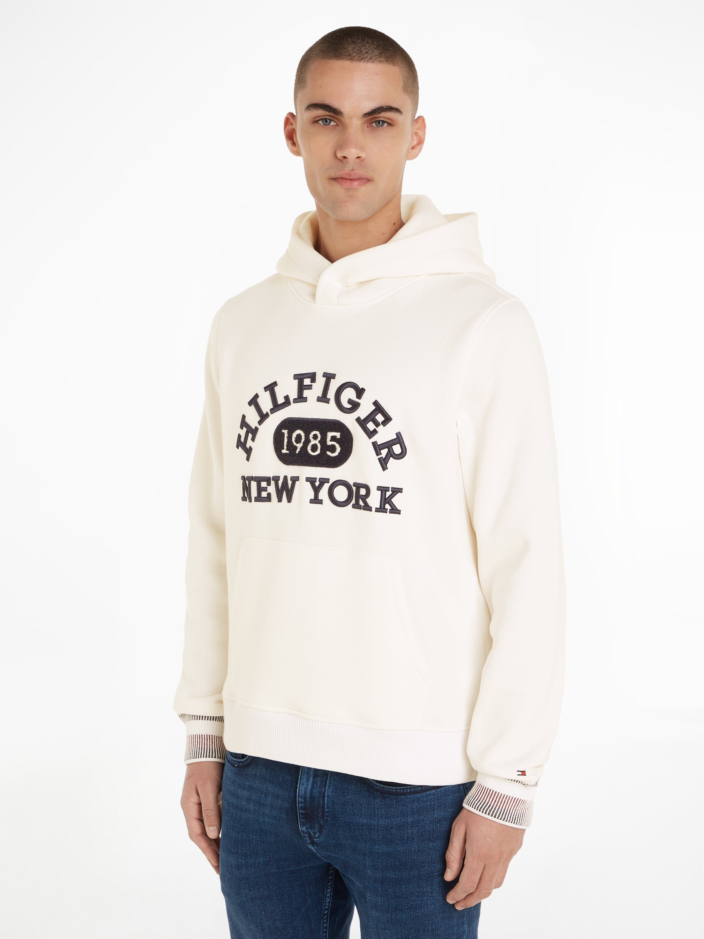 Tommy Hilfiger Sweatshirt MONOTYPE COLLEGIATE HOODIE Ancient White