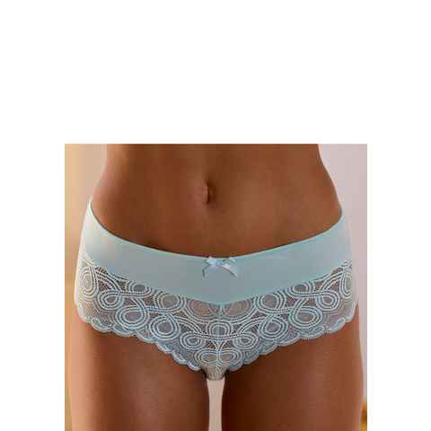 LASCANA Stringpanty mit extravaganter Spitze und Zierschleife