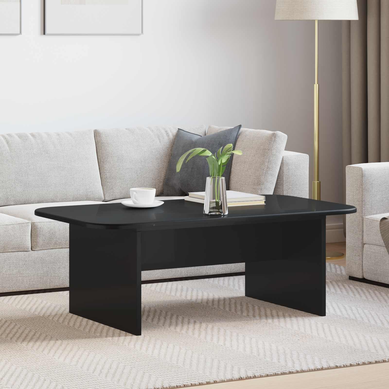 vidaXL Couchtisch Couchtisch Schwarz 93 x 53 x 33 cm Holzwerkstoff (1-St)