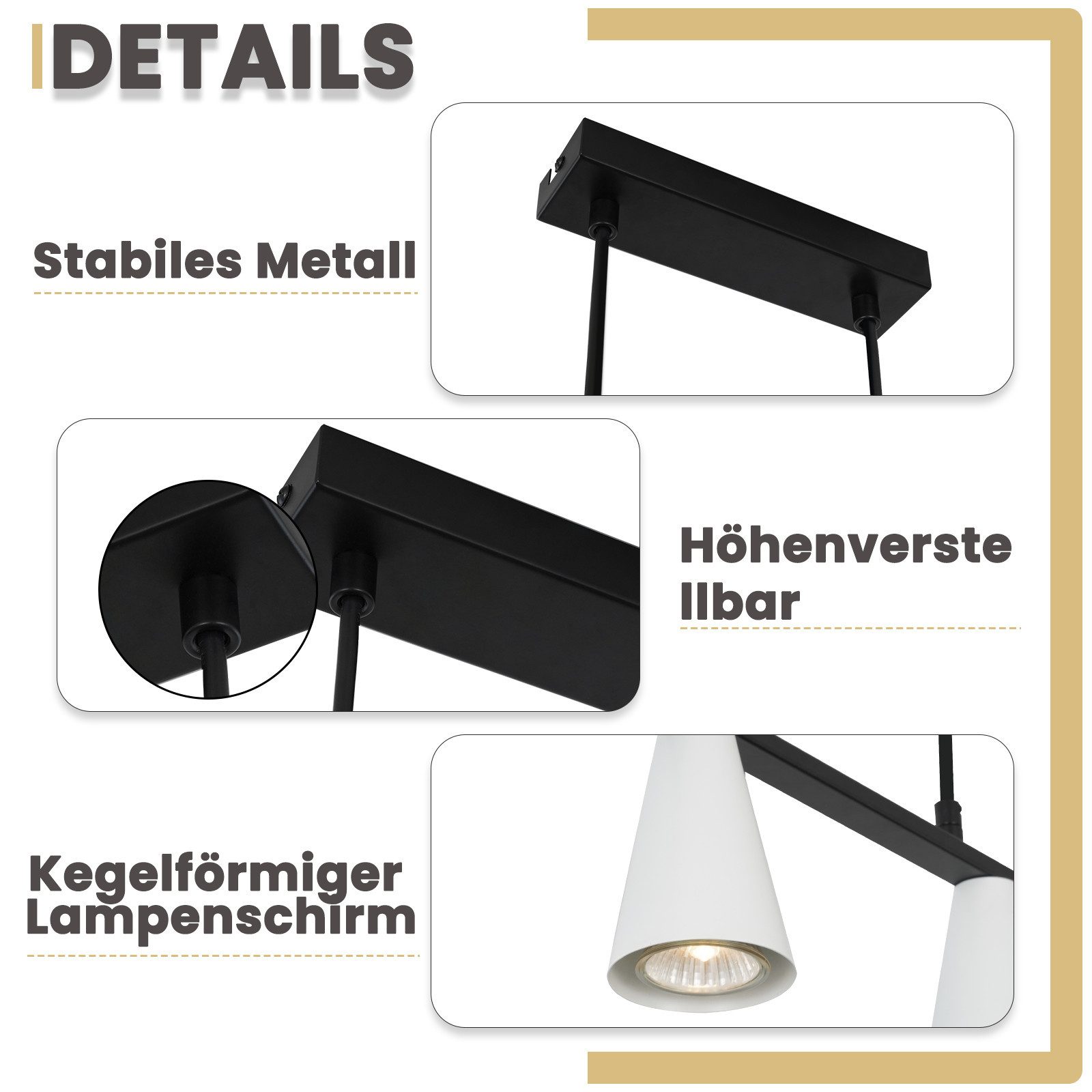 ZMH Pendelleuchte Esszimmer 4/6 Flammig GU10 günstig online kaufen